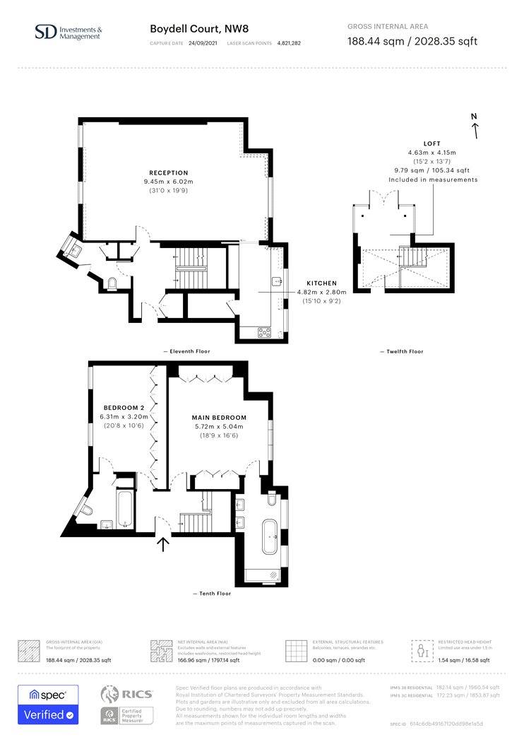 Boydell Court, St John's Wood floorplan