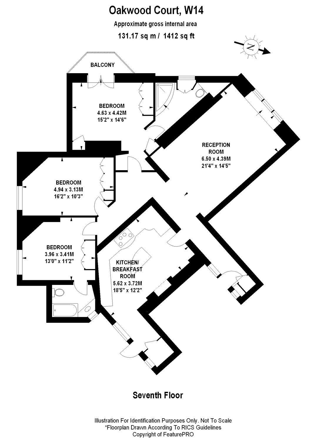 3 Bedrooms Flat to rent in Oakwood Court, Holland Park, Kensington, London W14