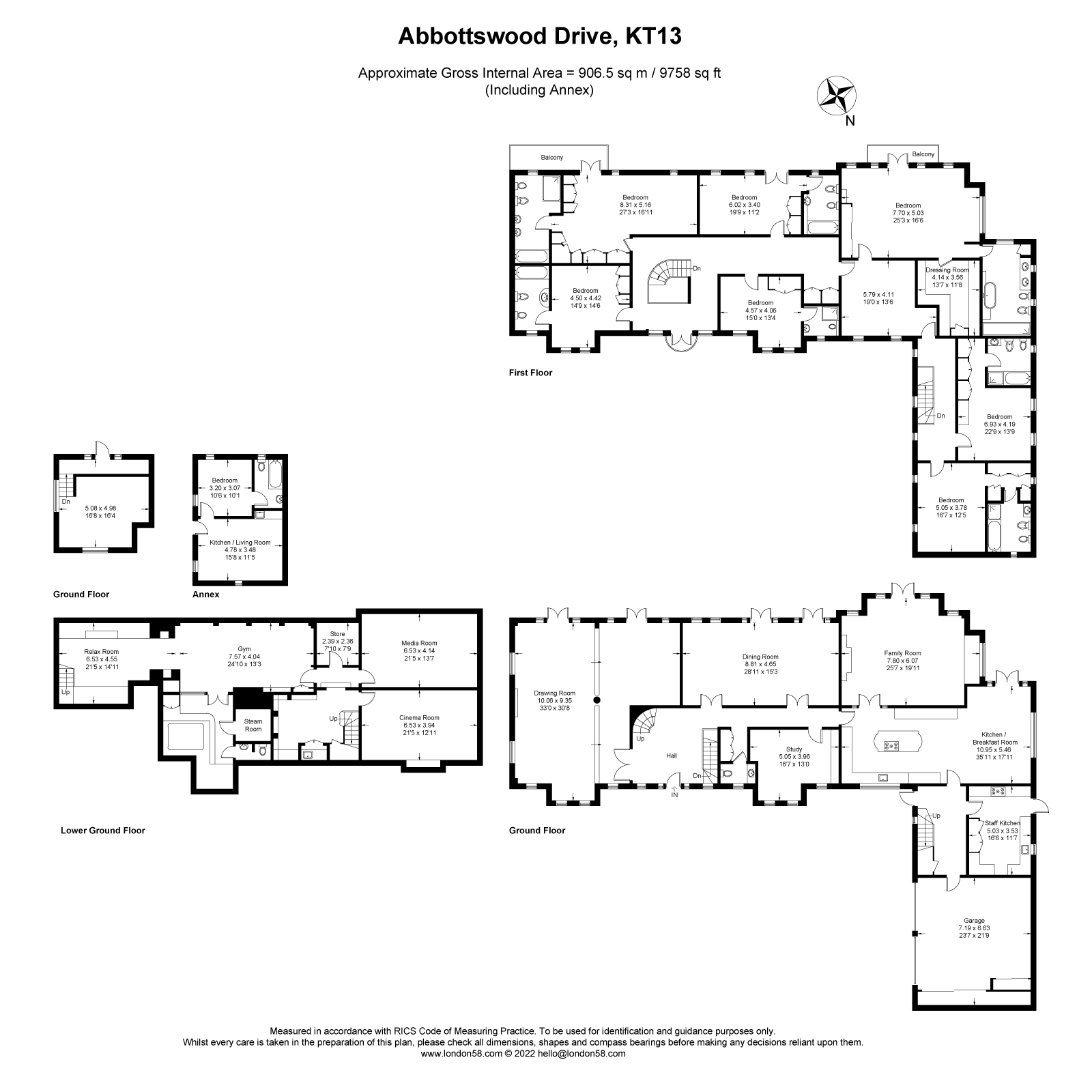 Passages, 7, Abbottswood Drive, St George's Hill floorplan