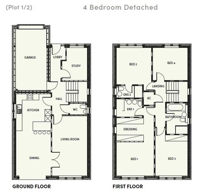 Plot1, The Vert, Plot 1, Bluebell Meadows, Netherthong floorplan
