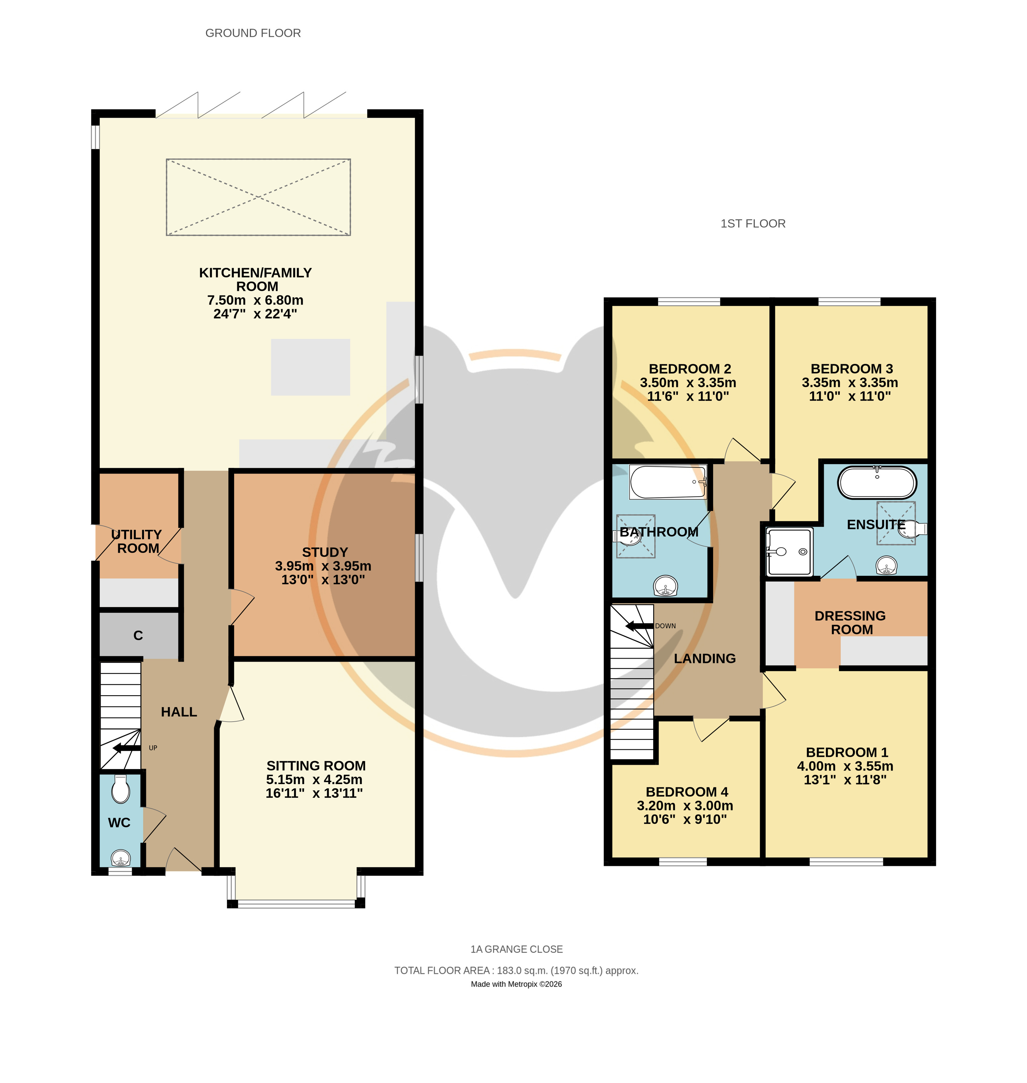 1A, Grange Close, Lymington floorplan