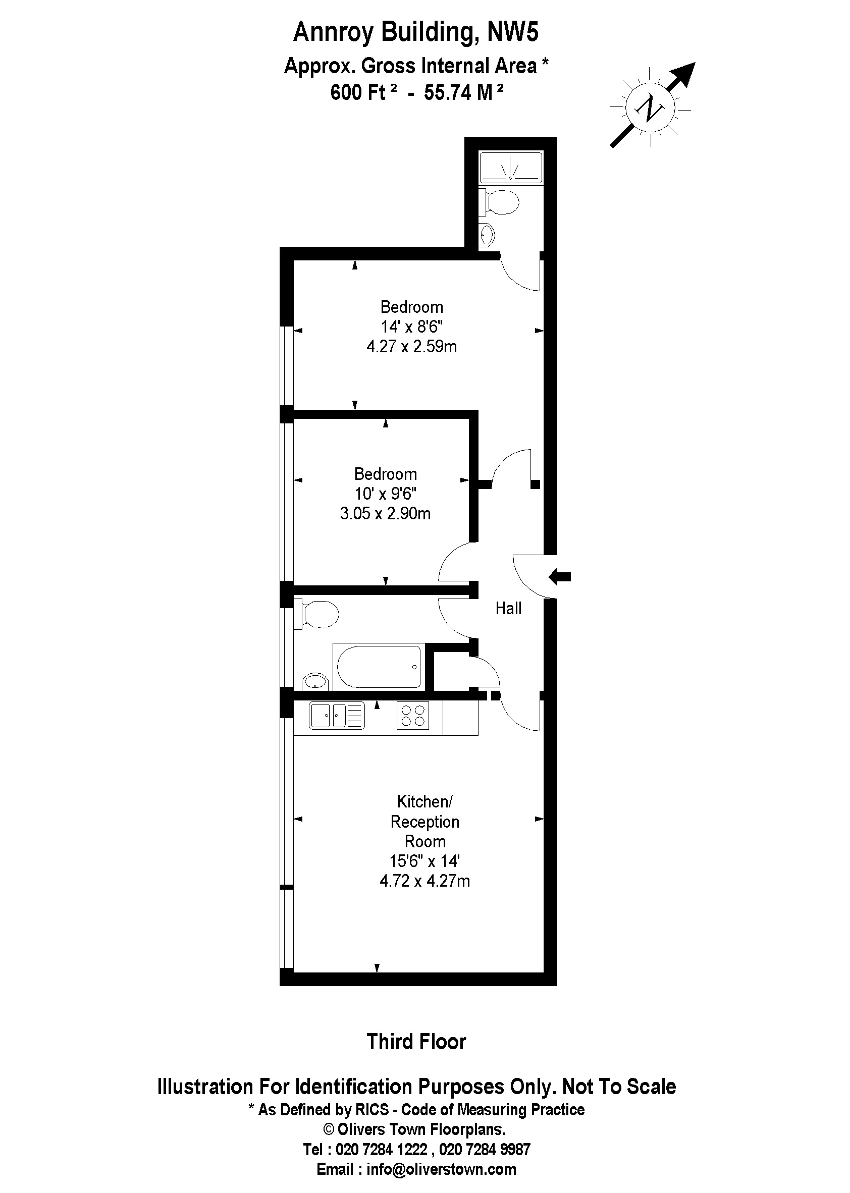 2 Bedrooms Flat to rent in Grafton Road, London NW5