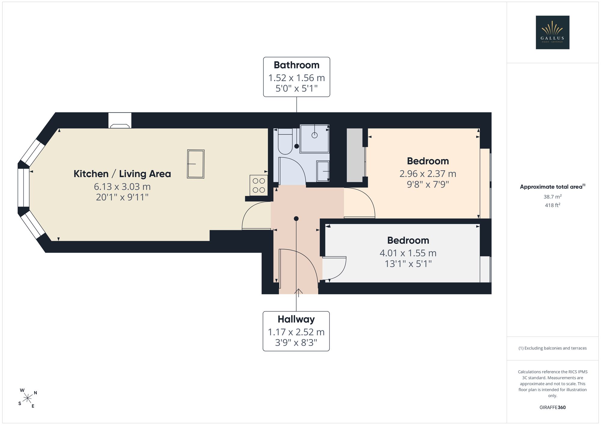 3/3 12 Earl Street, Glasgow floorplan