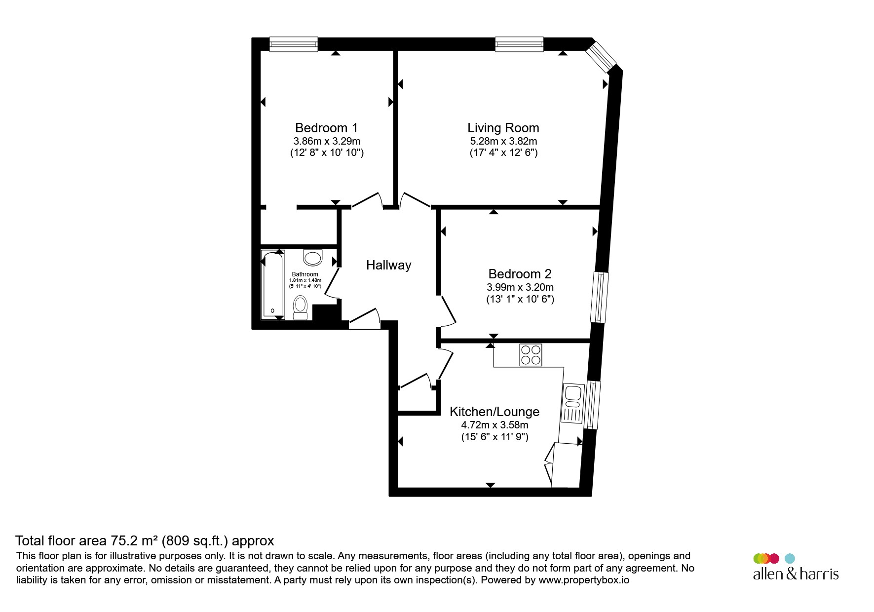 3/1, 6, Nithsdale Road, GLASGOW floorplan