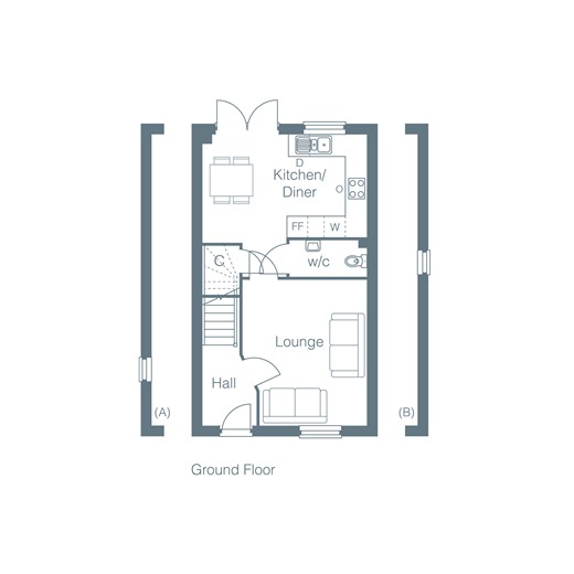 Cross Road Walmer, Deal floorplan