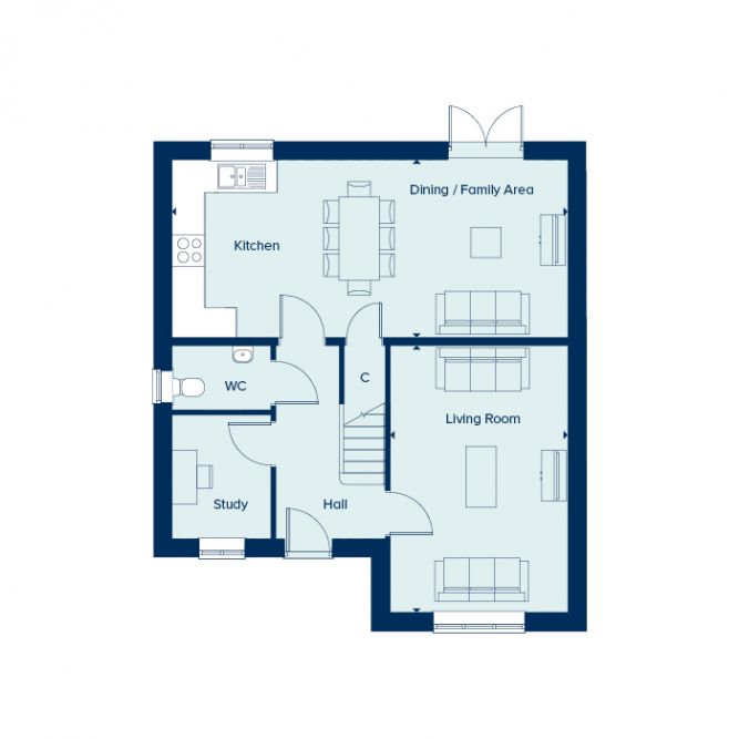 "The Dartford" at Long Lane, Kegworth, Derby DE74, 4 bedroom property for sale 61522774