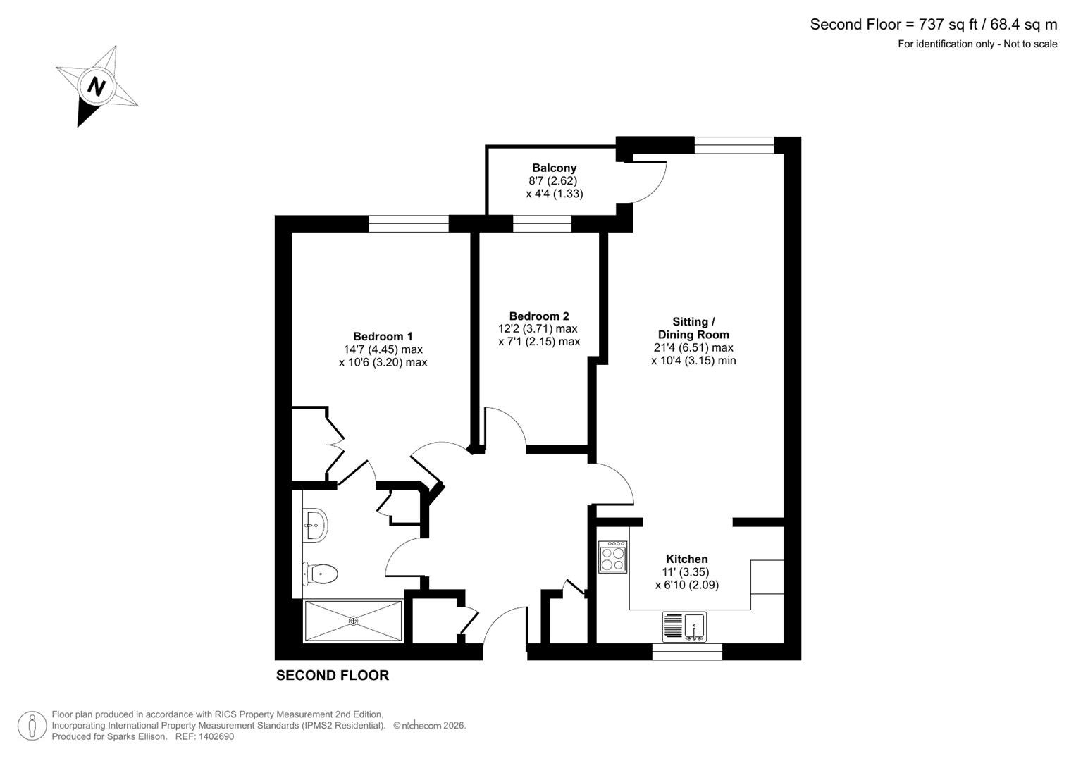 58 Surrey Court,, Kent Road, Chandler's Ford floorplan