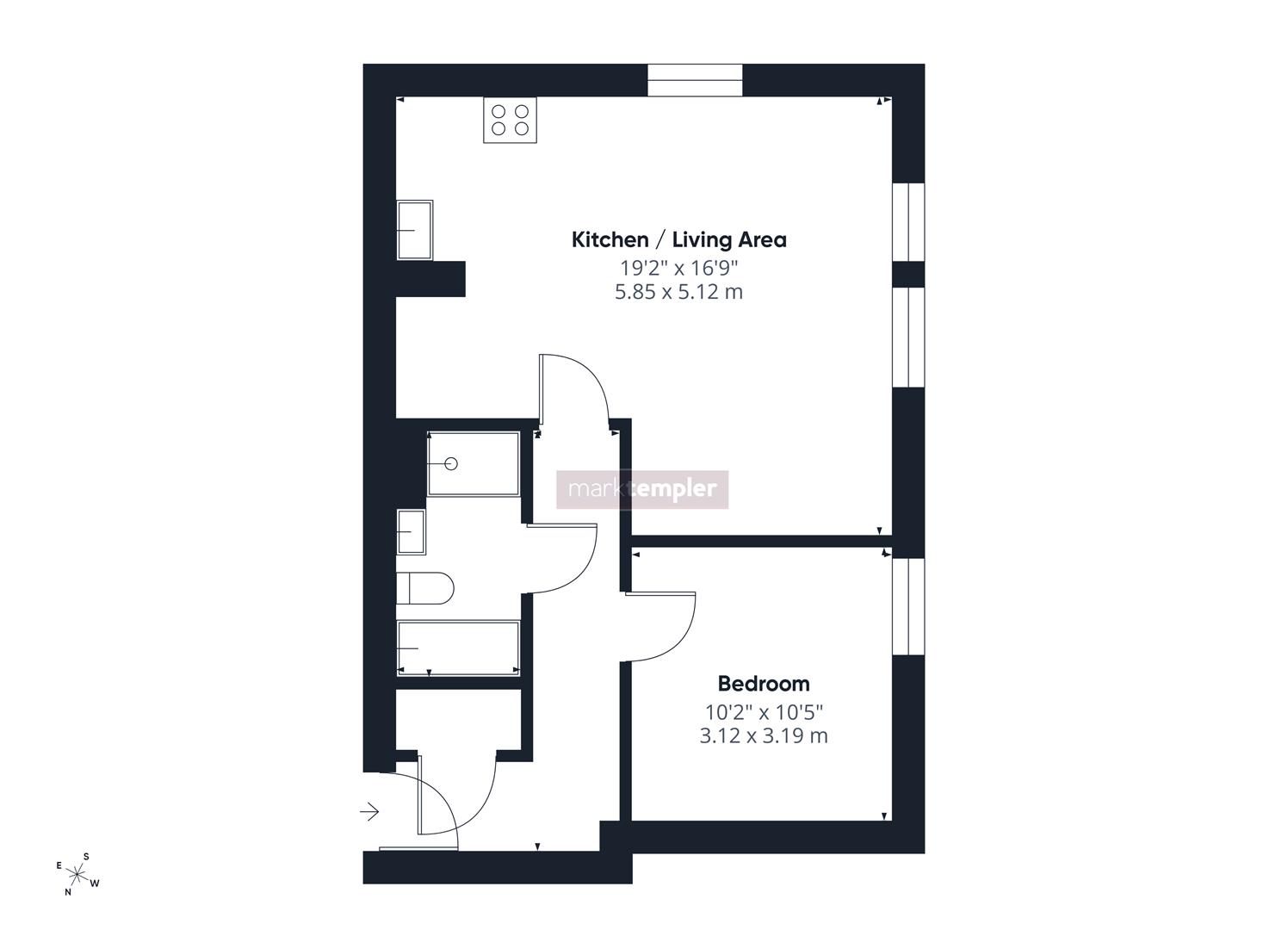 Flat 10 Waverley House, 50 Old Church Road, Clevedon floorplan