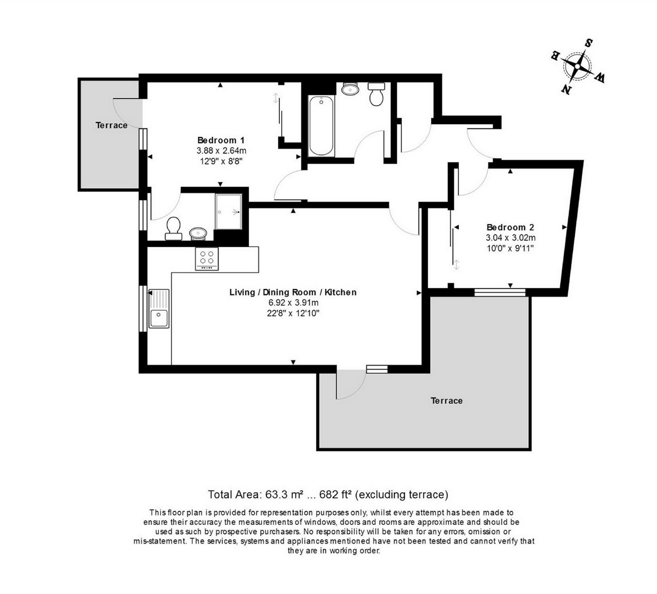 2 Bedrooms Flat to rent in Belgravia Mansions, Frimley Road, Camberley, Surrey GU15