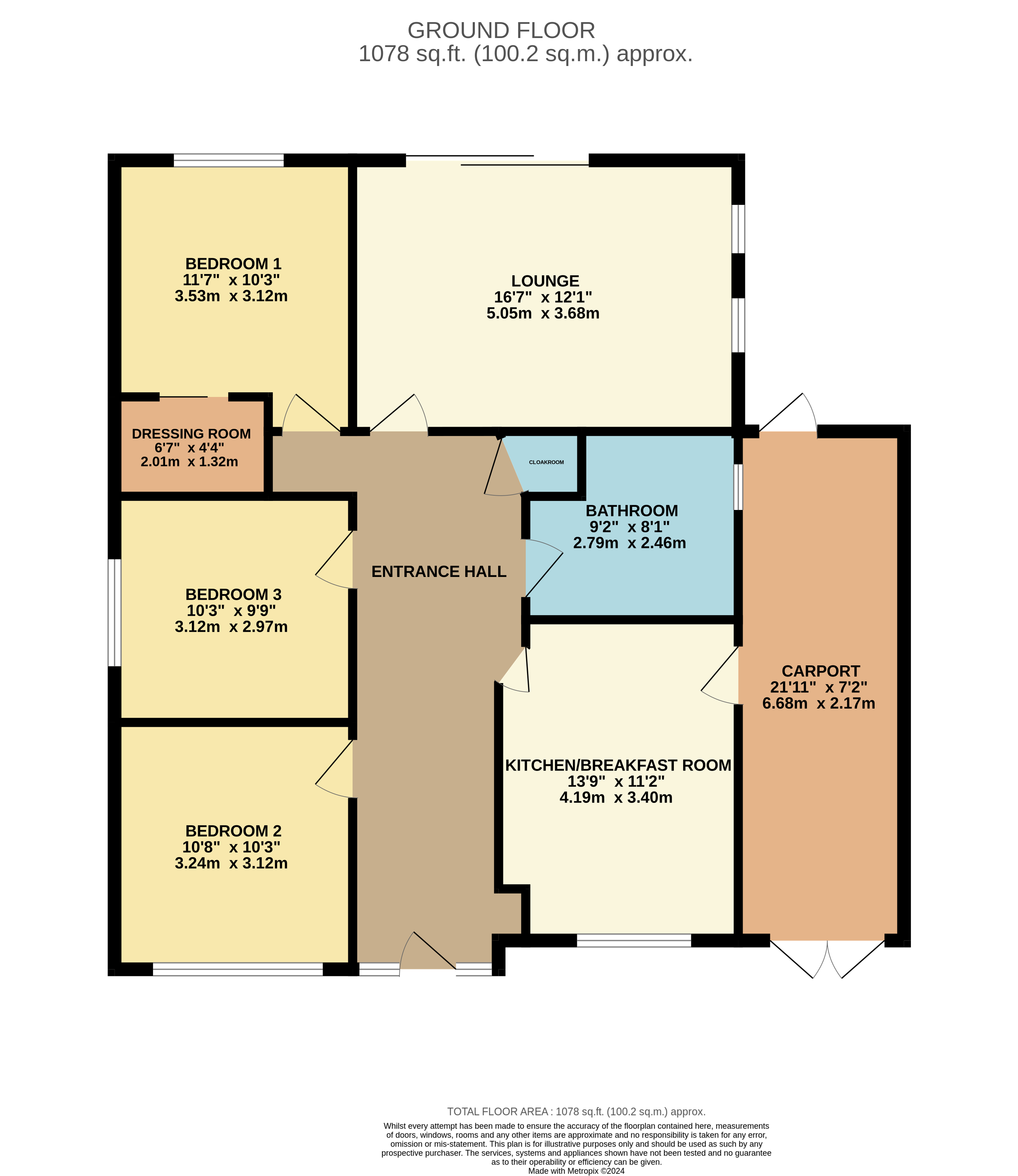 116, Poynters Road, Bedfordshire floorplan