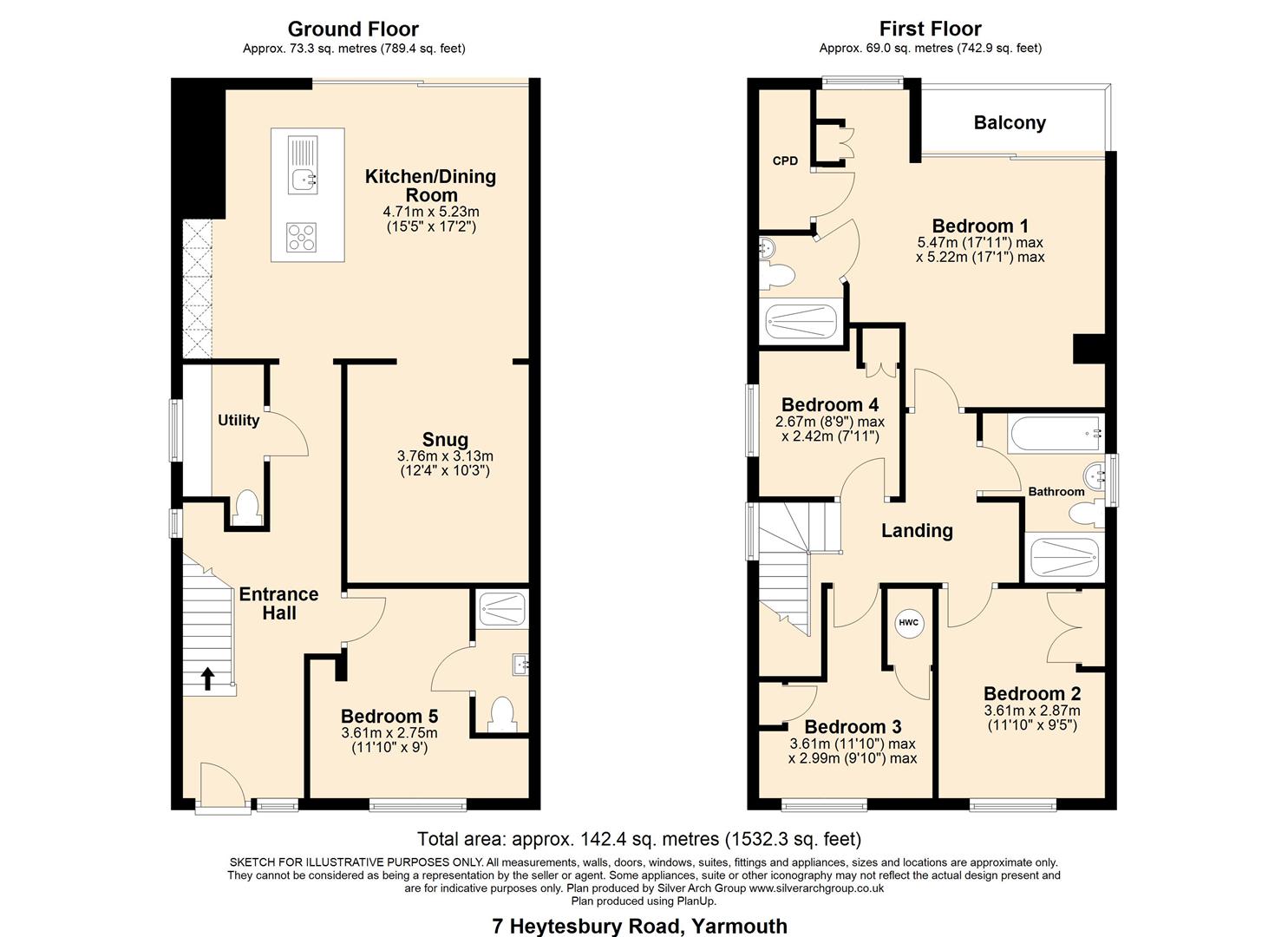 Mallard House, 7 Heytesbury Road, Yarmouth floorplan