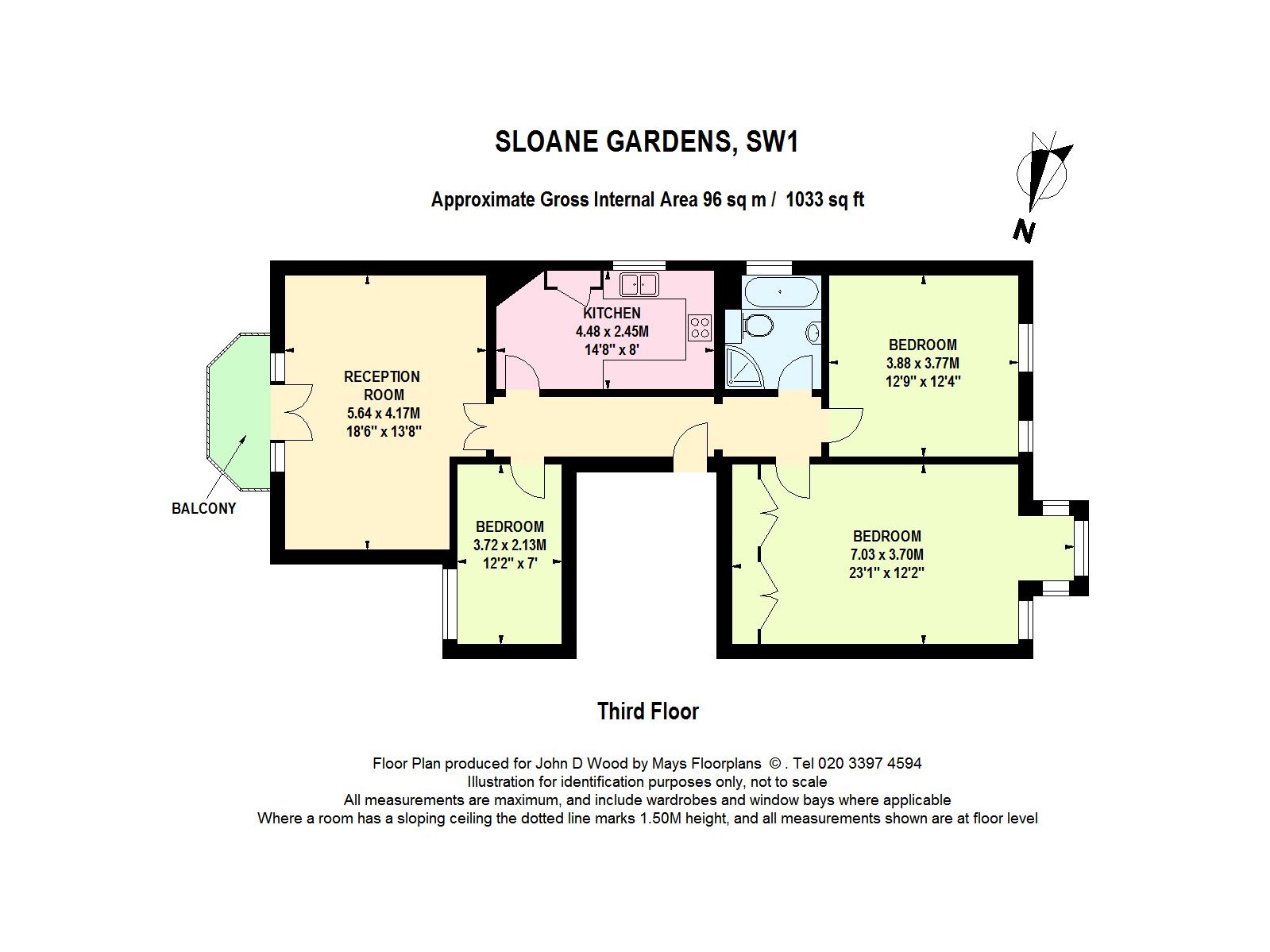 3 Bedrooms Flat to rent in Sloane Gardens, Chelsea SW1W