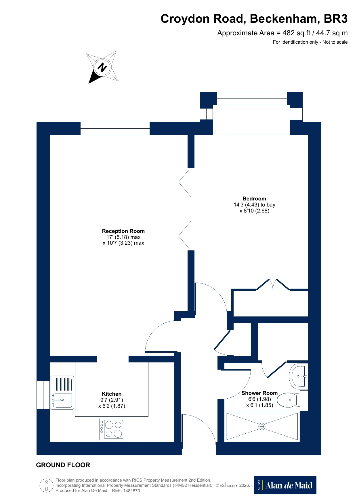 Flat 3, Andon Court, 198, Croydon Road, Beckenham floorplan
