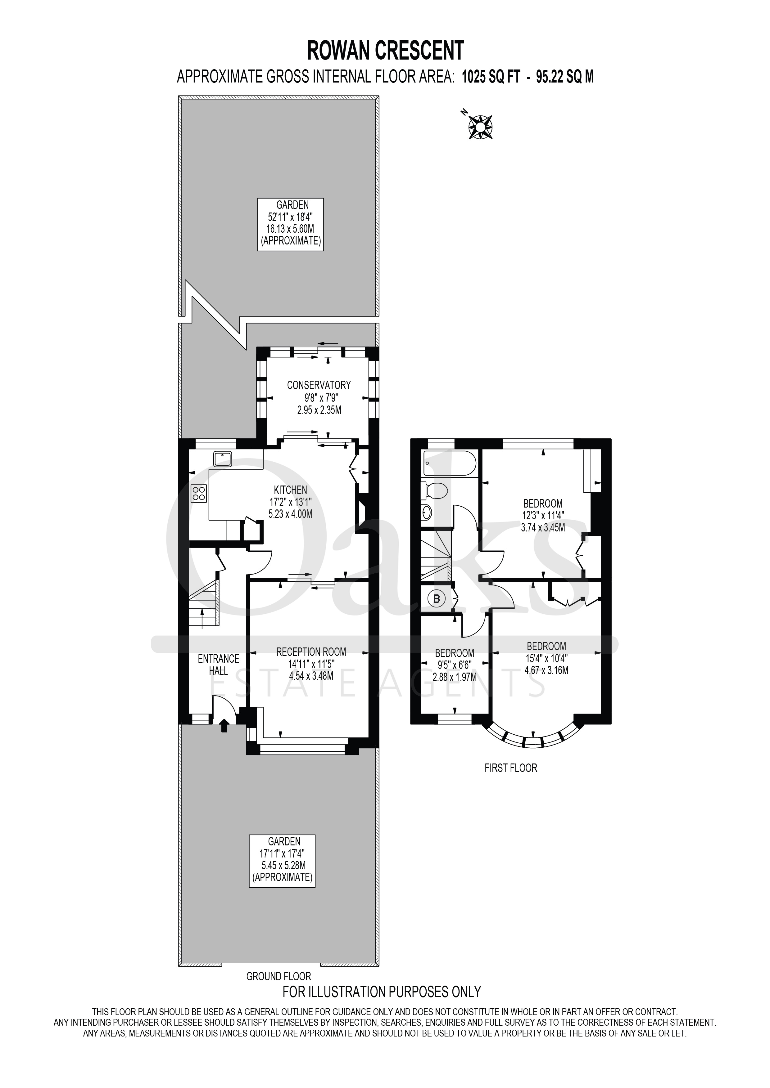 107, Rowan Crescent, London floorplan