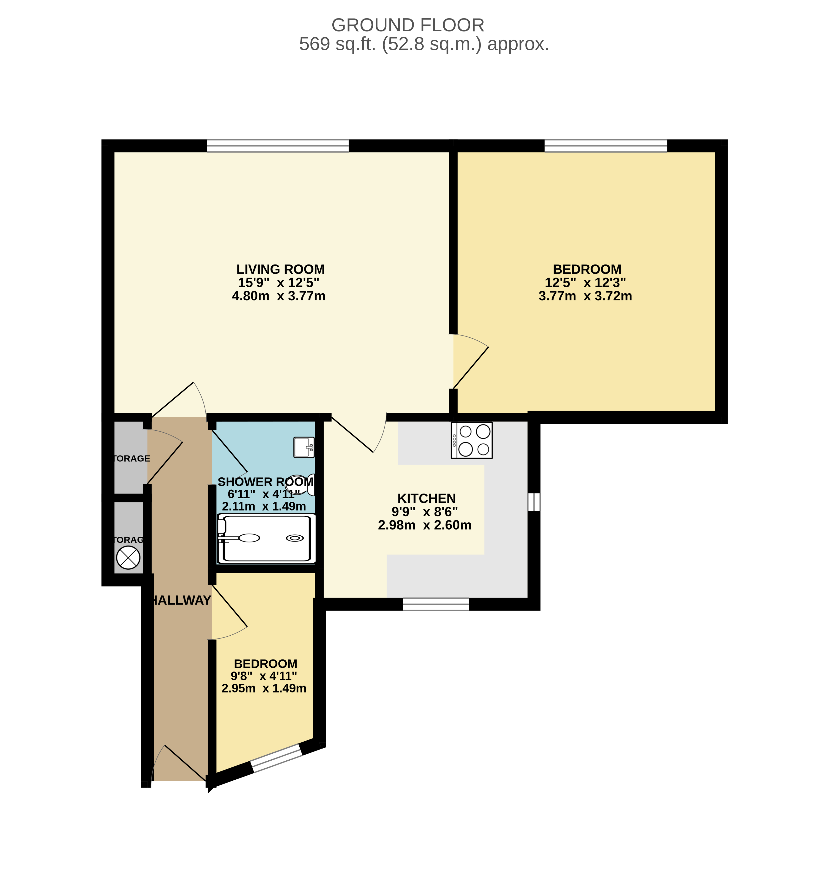 Flat 3,, 52 Queen Street, Seaton floorplan