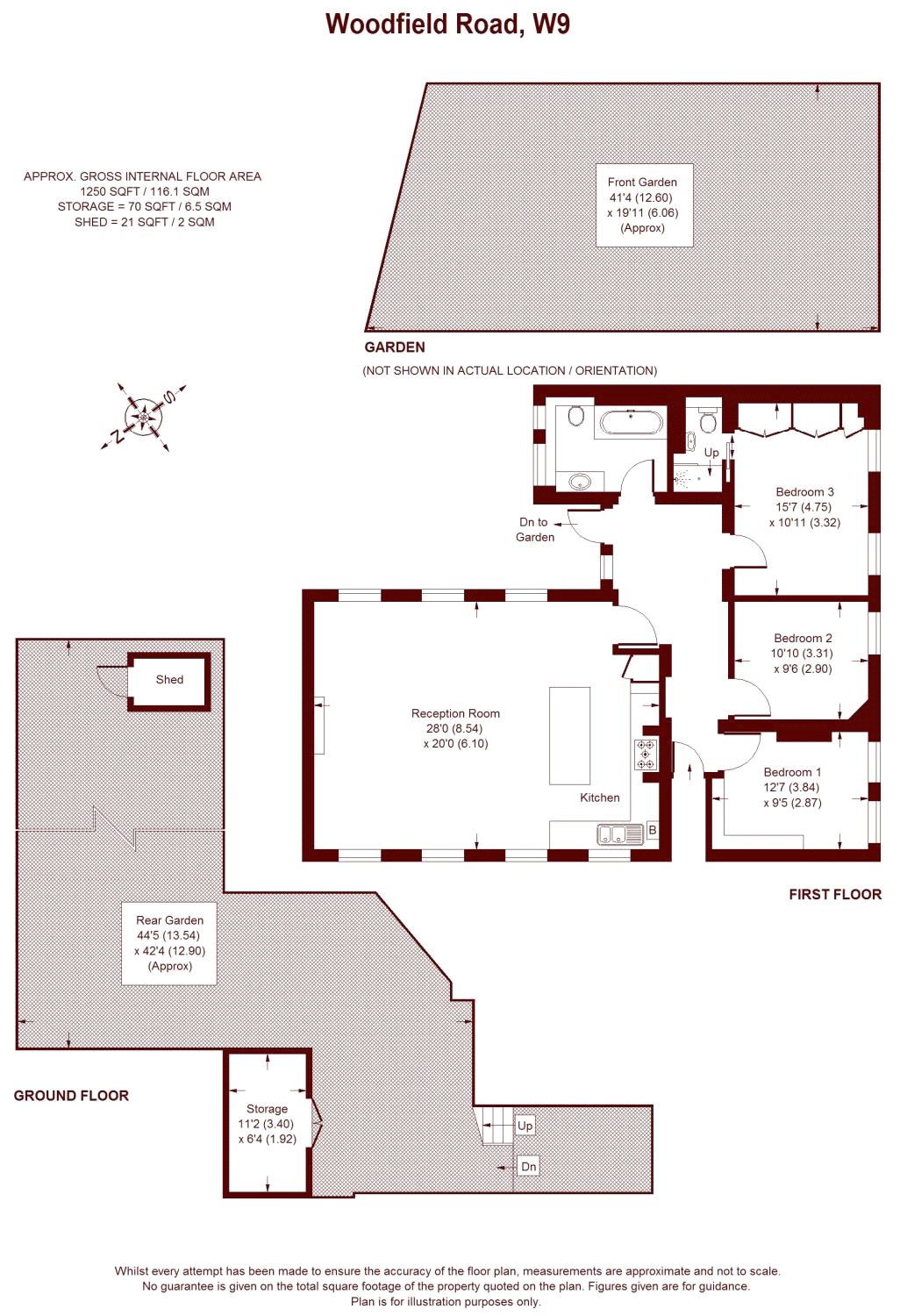 Flat 1, 5, Woodfield Road, London floorplan
