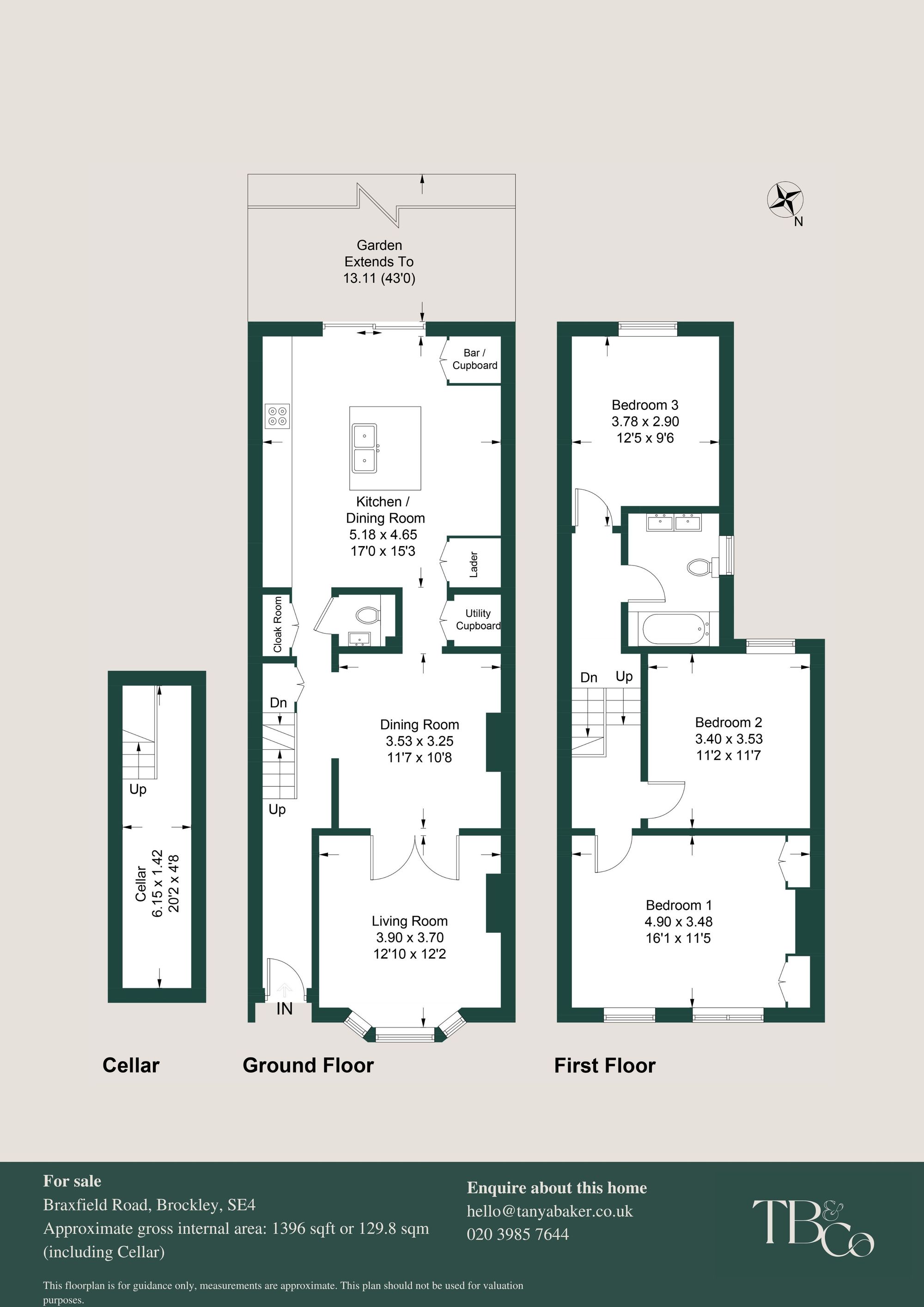55 Braxfield Road, London floorplan