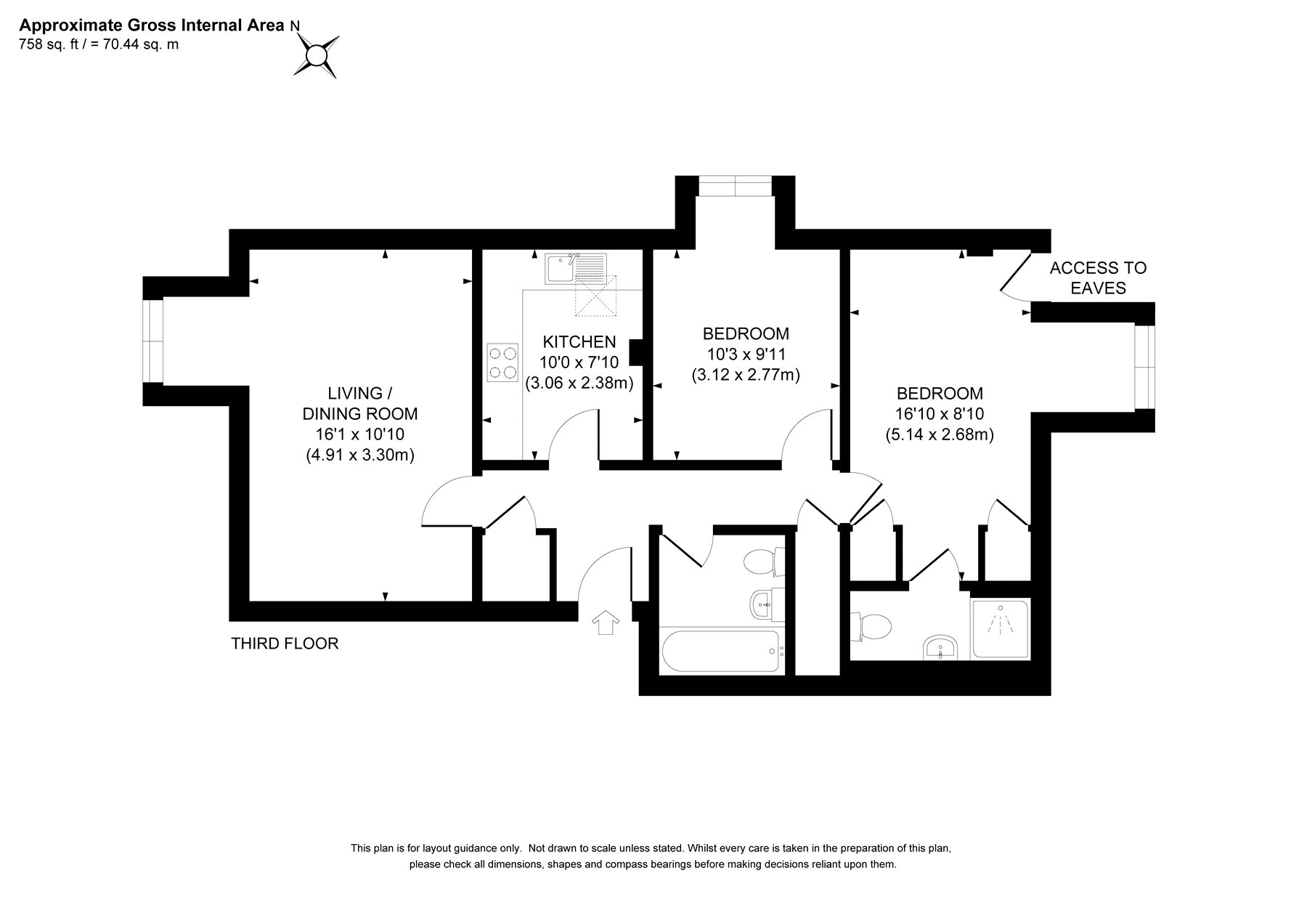 Flat 9, Aragon Court,, Anchor Hill, Woking floorplan