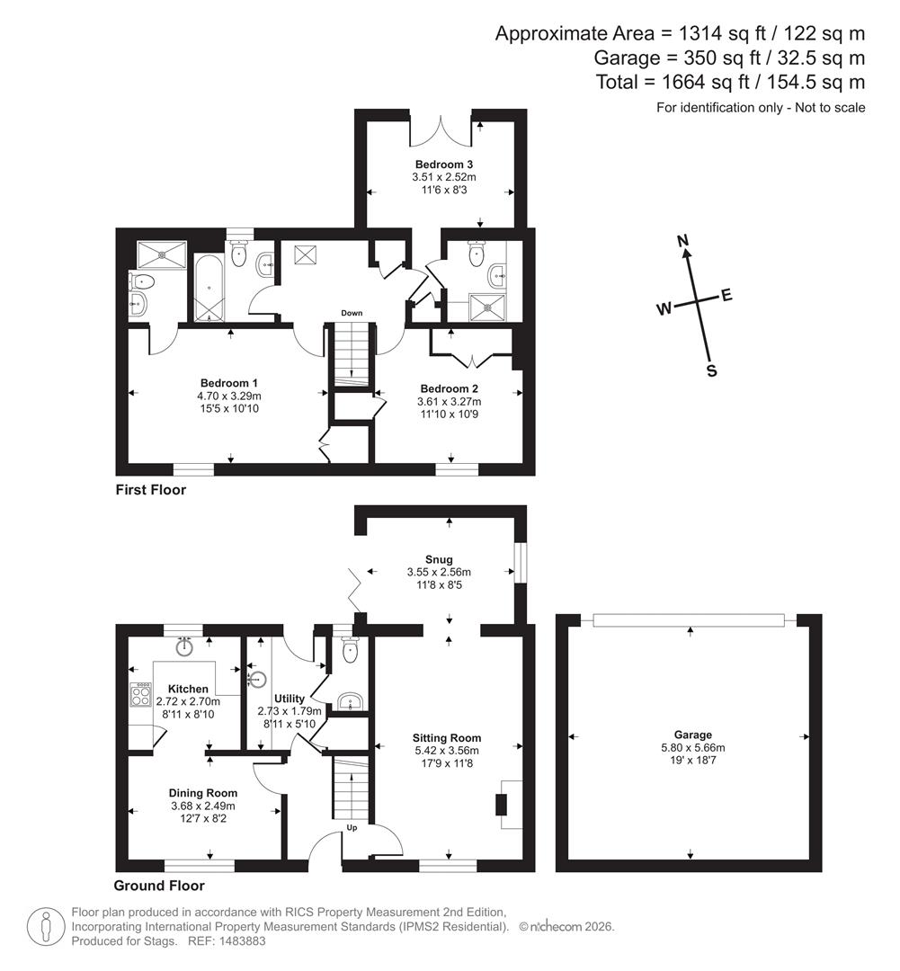 3, The Walled Garden, Bridport floorplan