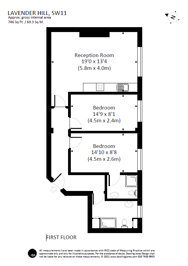 Lavender Hill, London SW11, 2 bedroom flat for sale 59837714