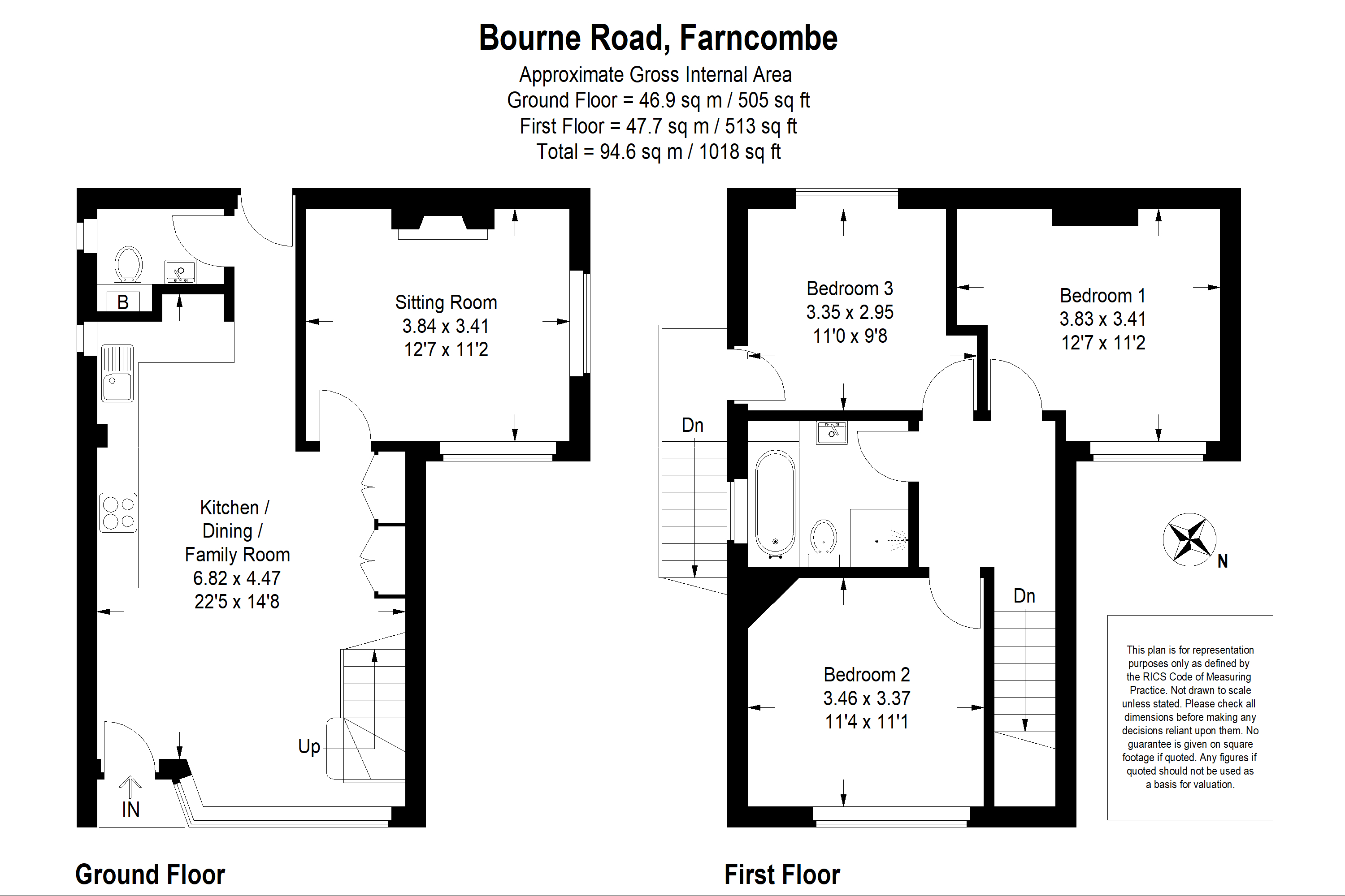 23 , Bourne Road, Godalming floorplan