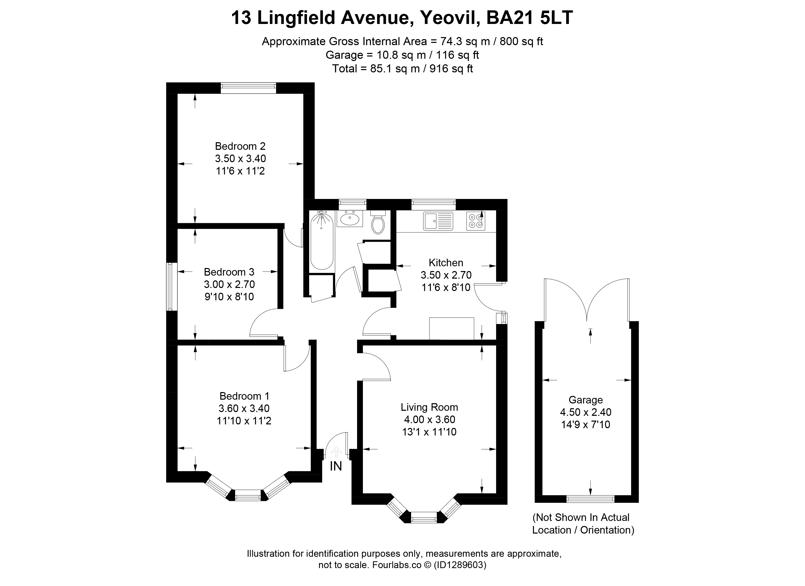 13, Lingfield Avenue, Yeovil floorplan