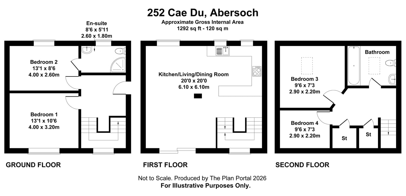 Min Y Don, Cae du Village, Pwllheli floorplan