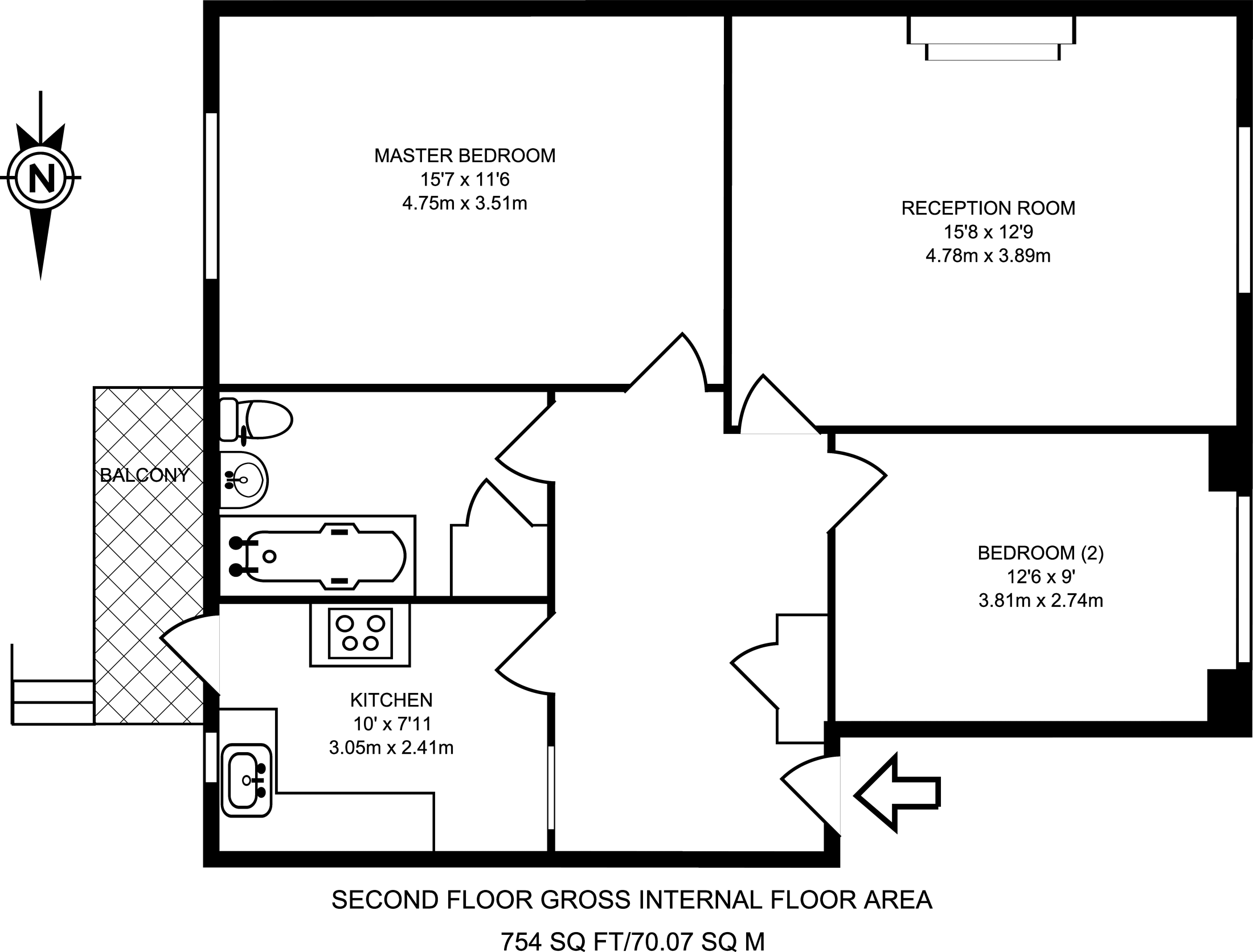 2 Bedrooms Flat to rent in Richmond Road, Kingston KT2