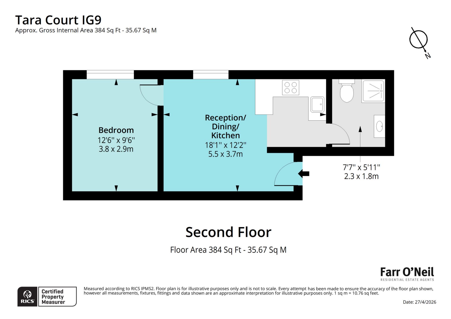 11 Tara Court, Princes Road, Essex floorplan