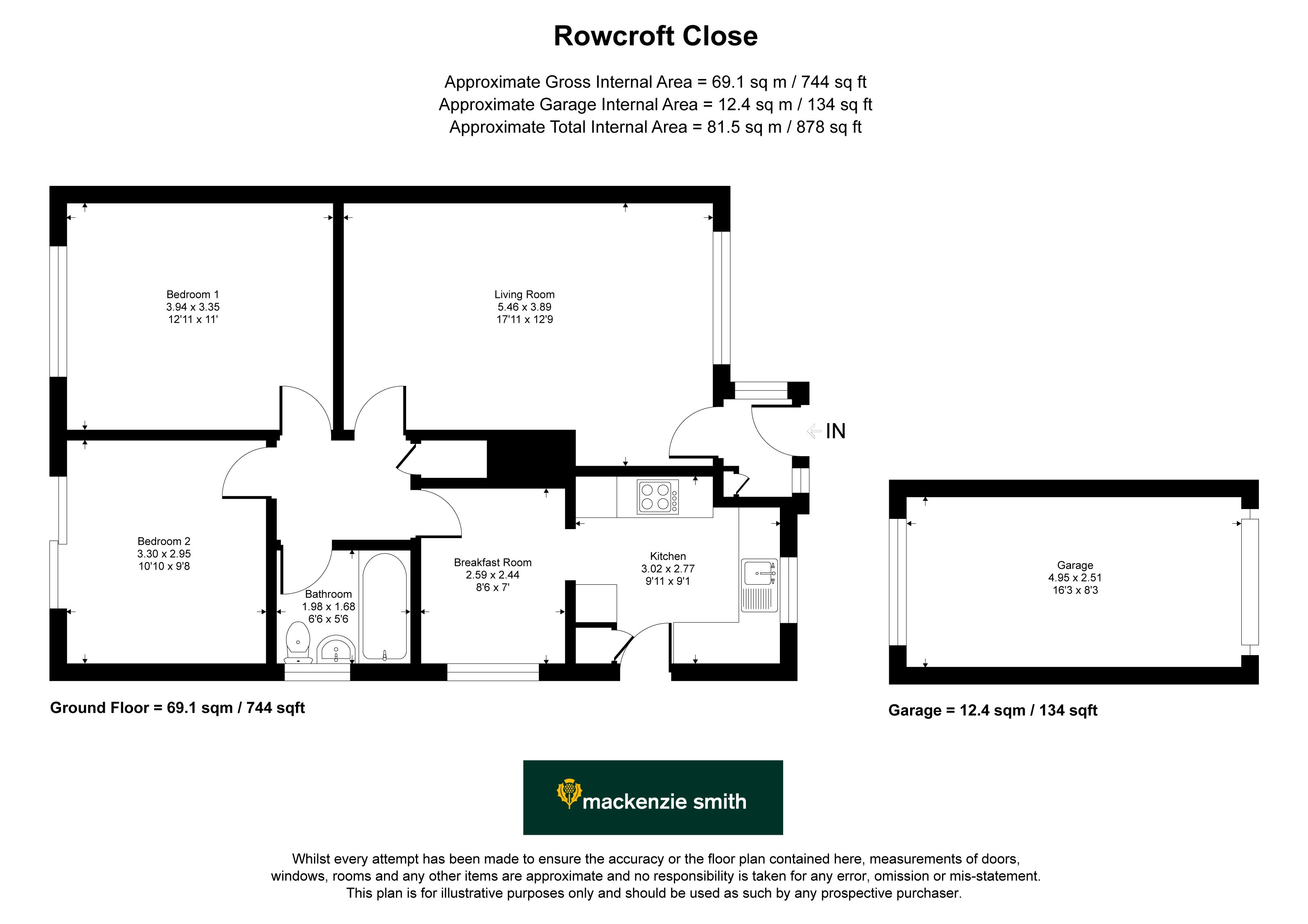17, Rowcroft Close, Guildford floorplan