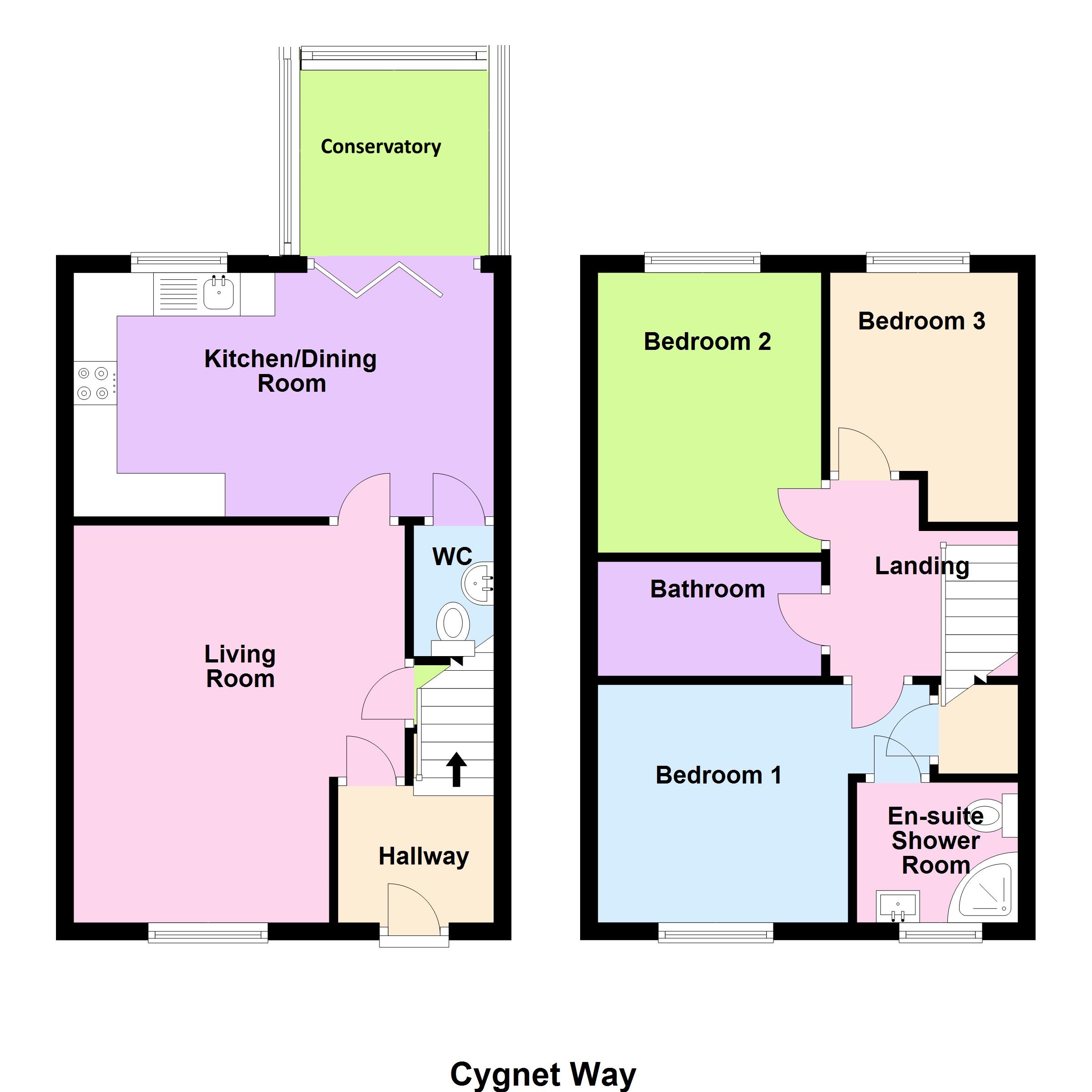 70, Cygnet Way, West Yorkshire floorplan