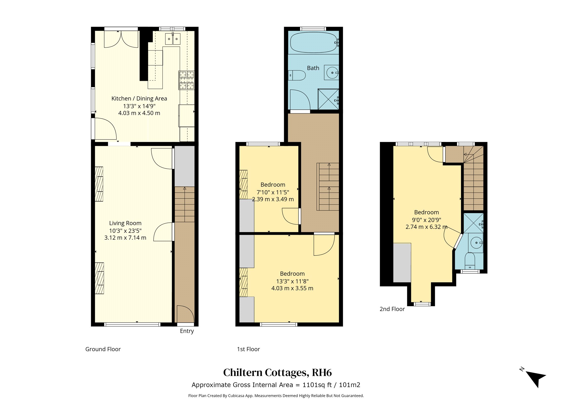 1 Chiltern Cottages,, Reigate Road, Horley floorplan
