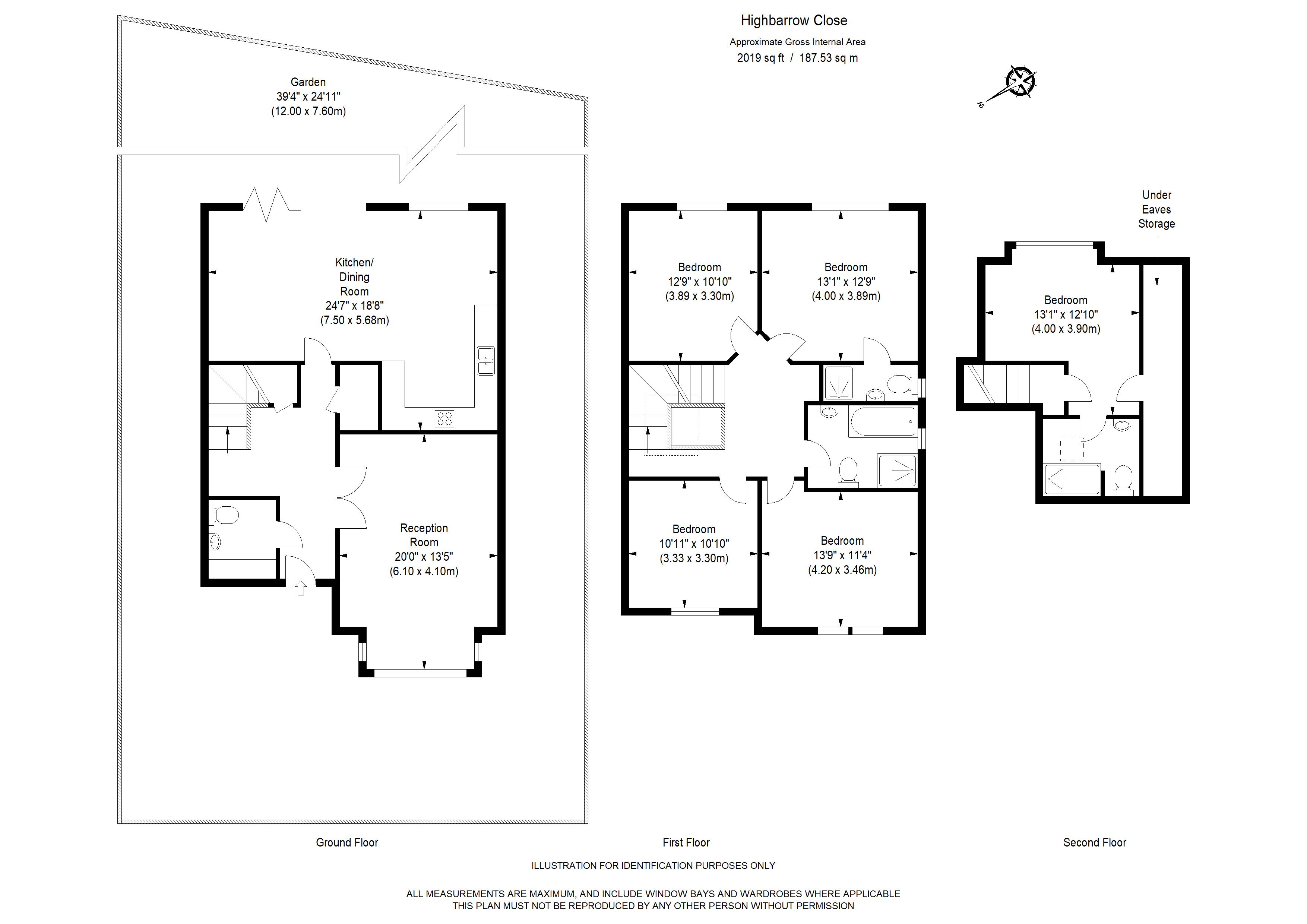 6, Highbarrow Close, Purley floorplan