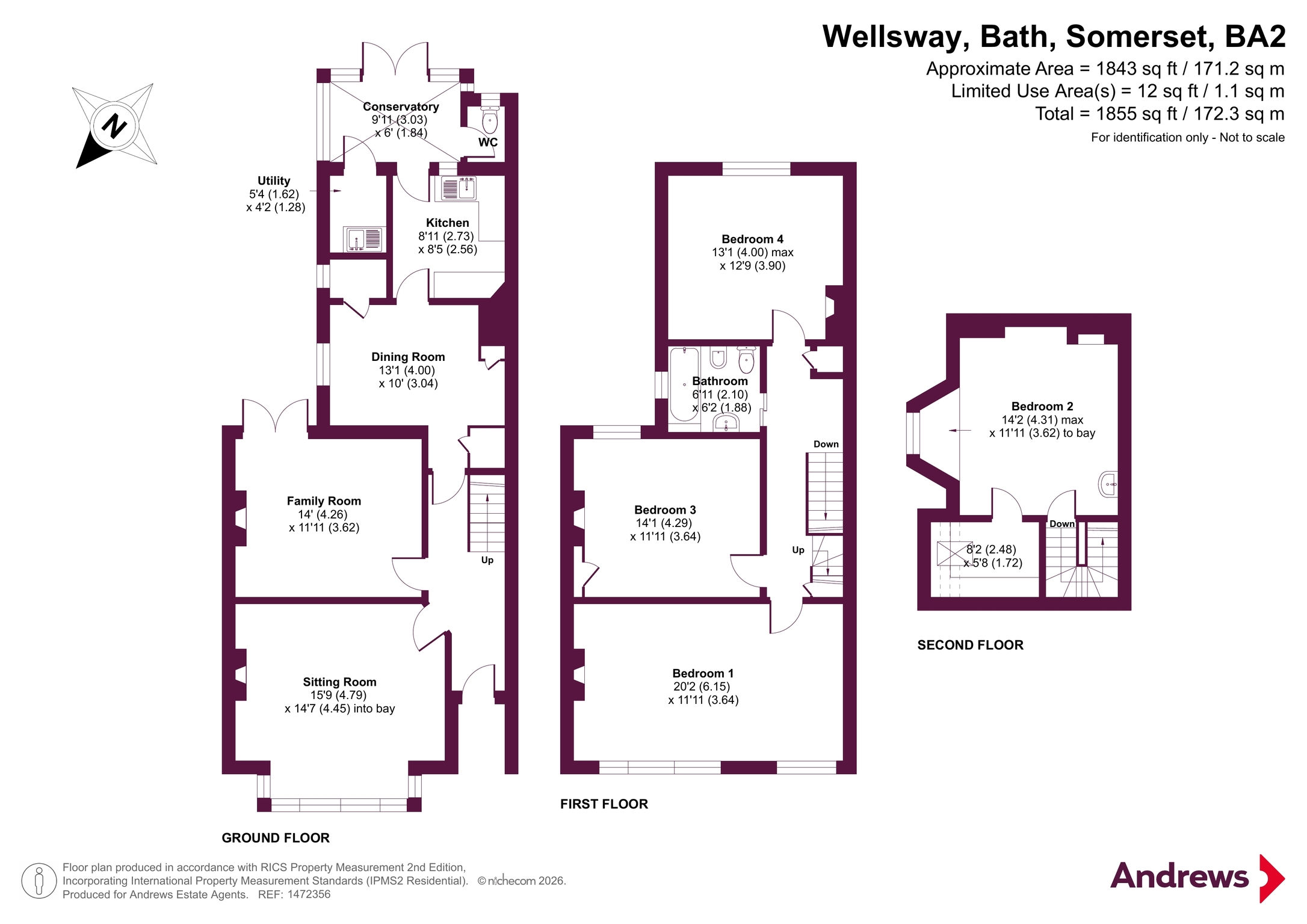 61, Wellsway, Somerset floorplan