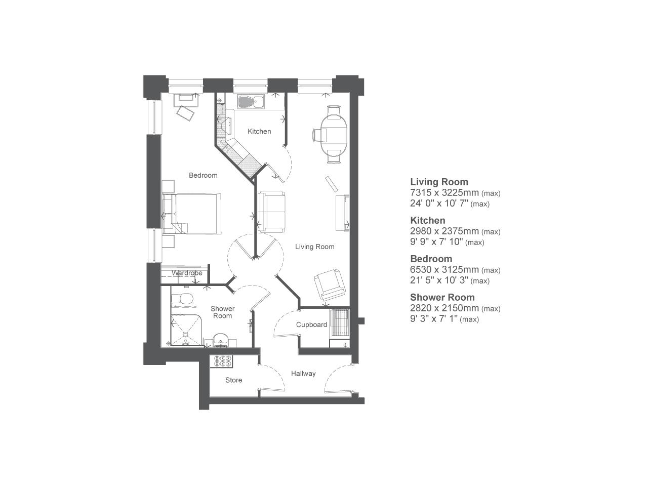 53, Bowes Lyon Court, Dorchester floorplan