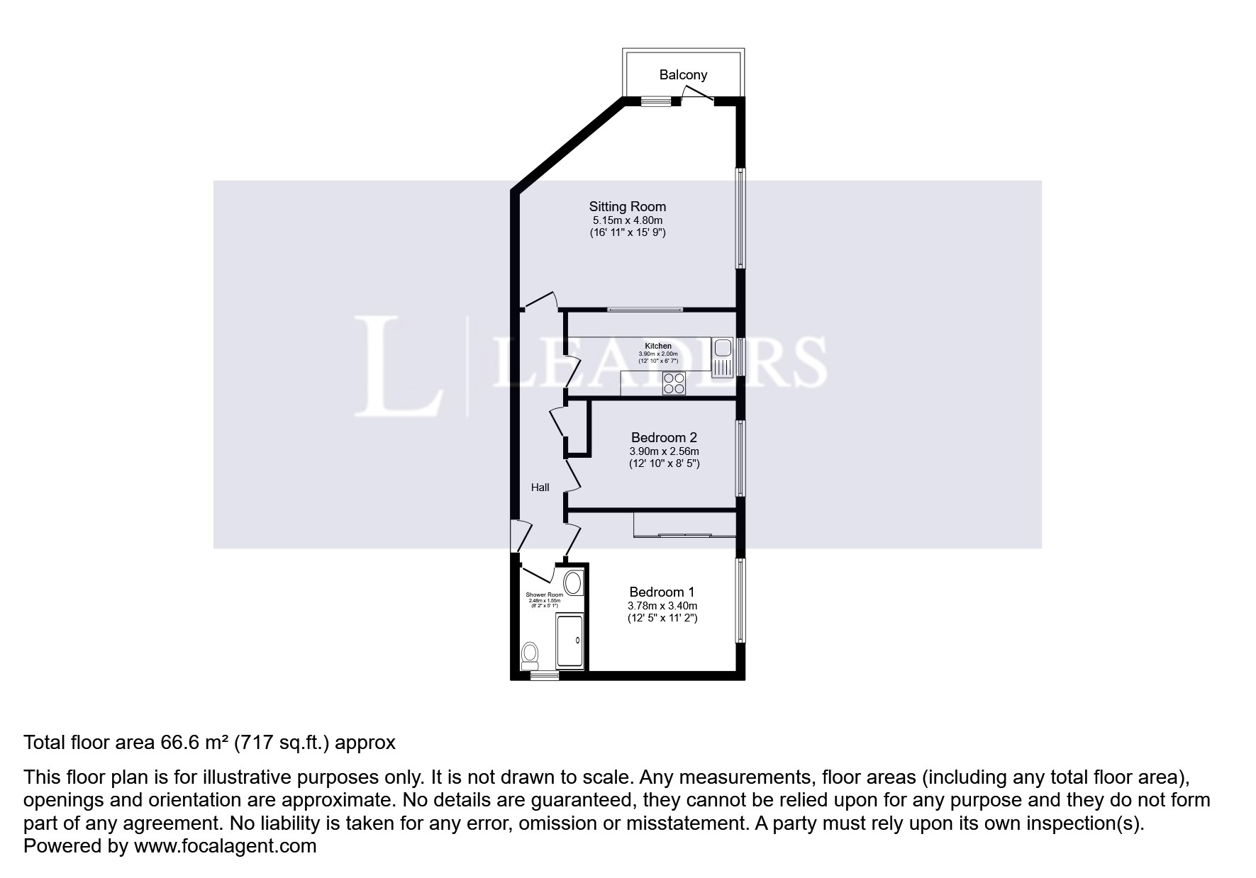 Flat 2, Margaret Court, Southsea floorplan