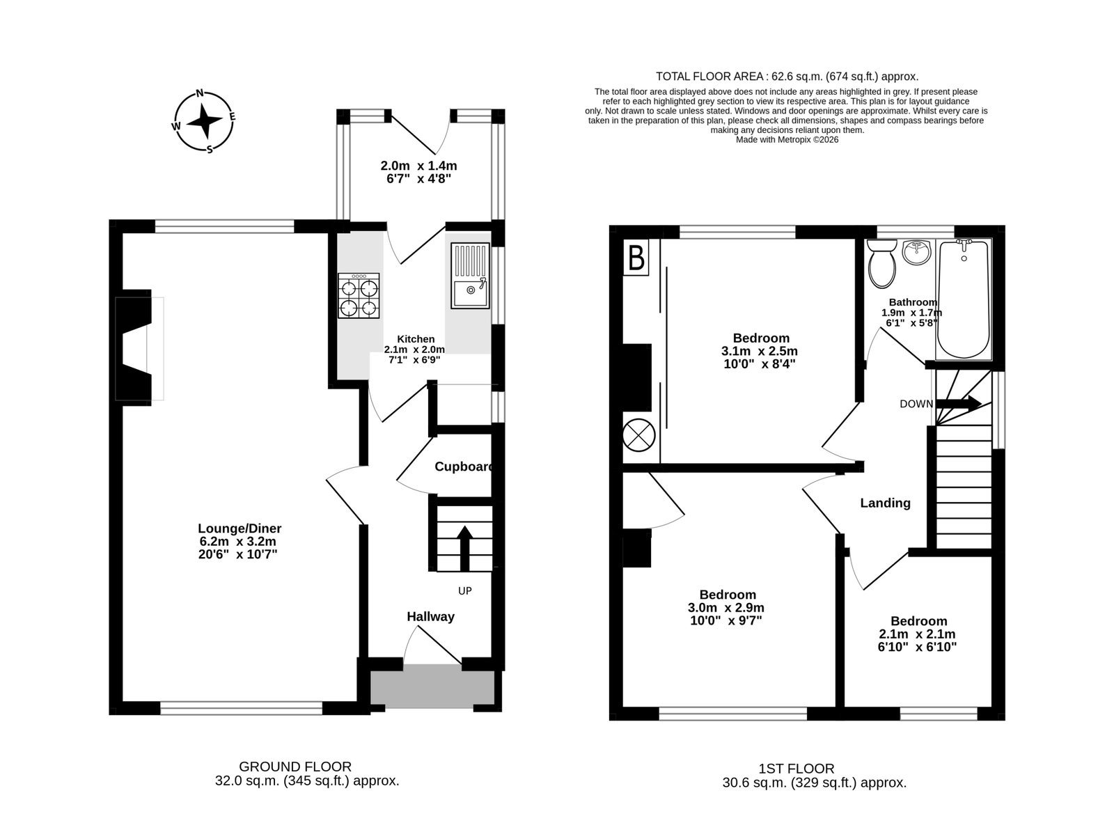 57, Poulders Gardens, Sandwich floorplan