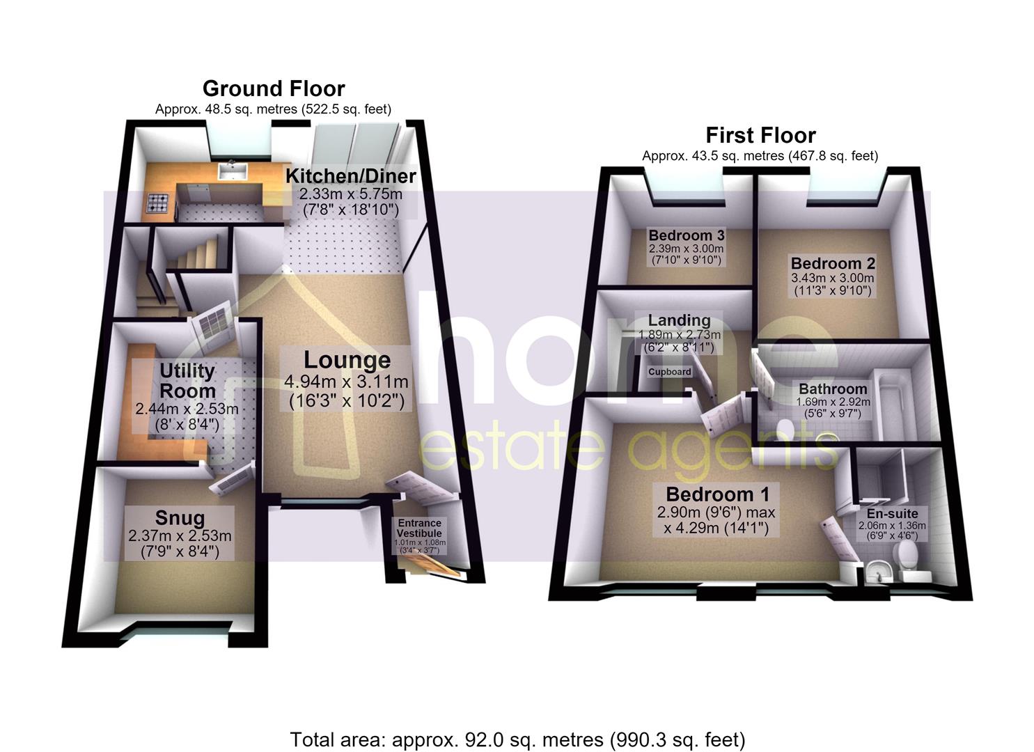 8, Arnfield Court, Stalybridge floorplan