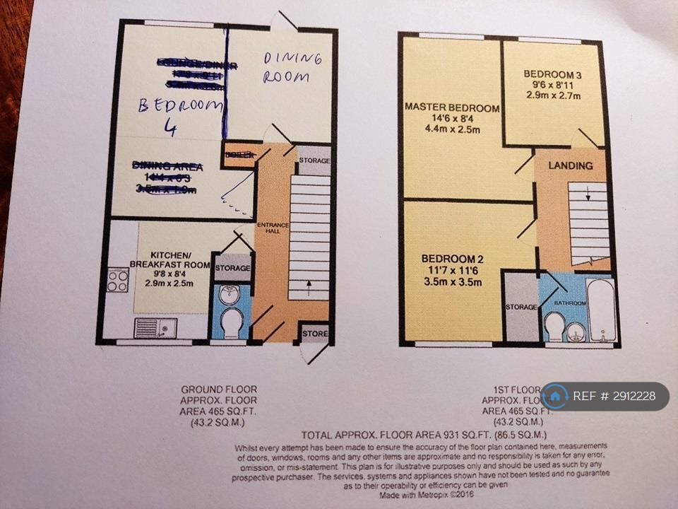 Harefield Road, Northampton floorplan