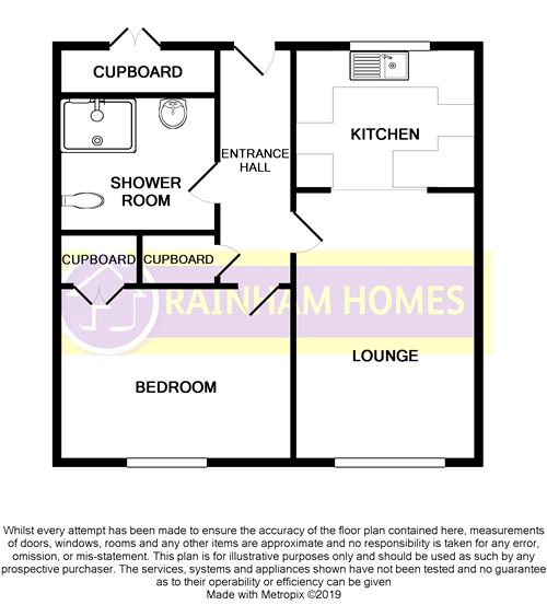 1 Bedrooms Terraced bungalow for sale in River View, Eastling Close, Gillingham, Kent ME8