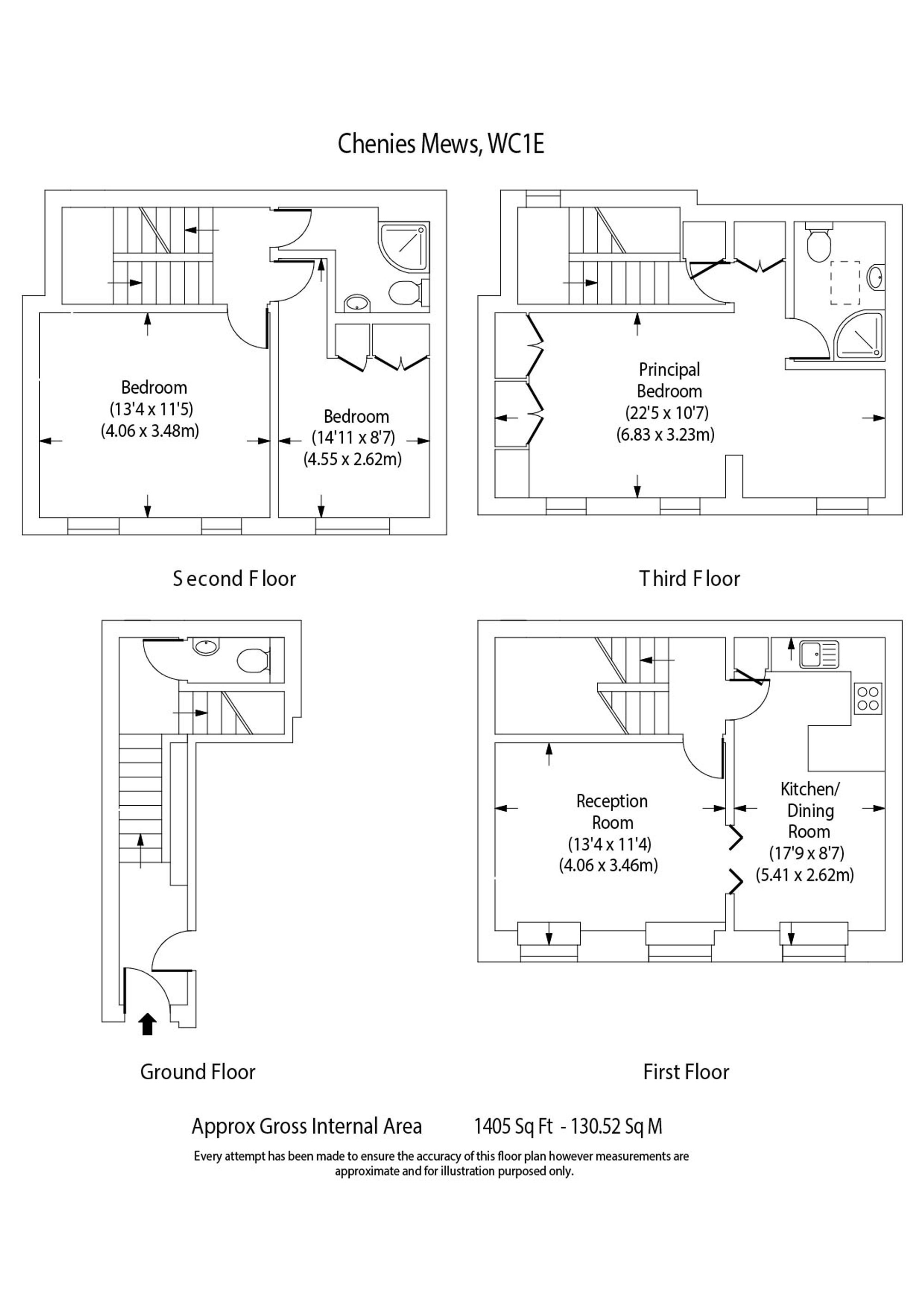 82 Chenies Mews, London floorplan