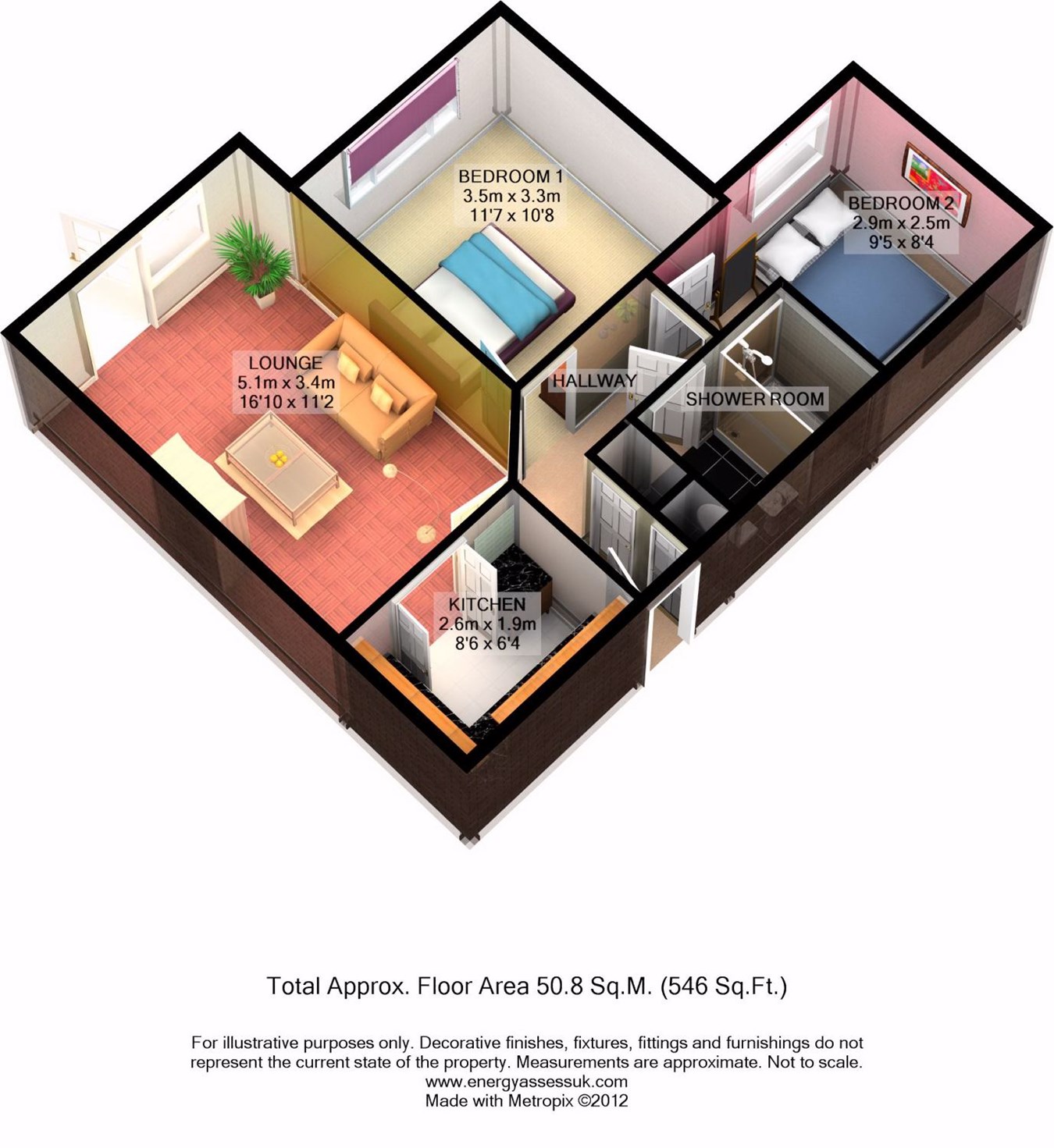 Francis Court, Worplesdon Road, Guildford GU2, 2 bedroom property for