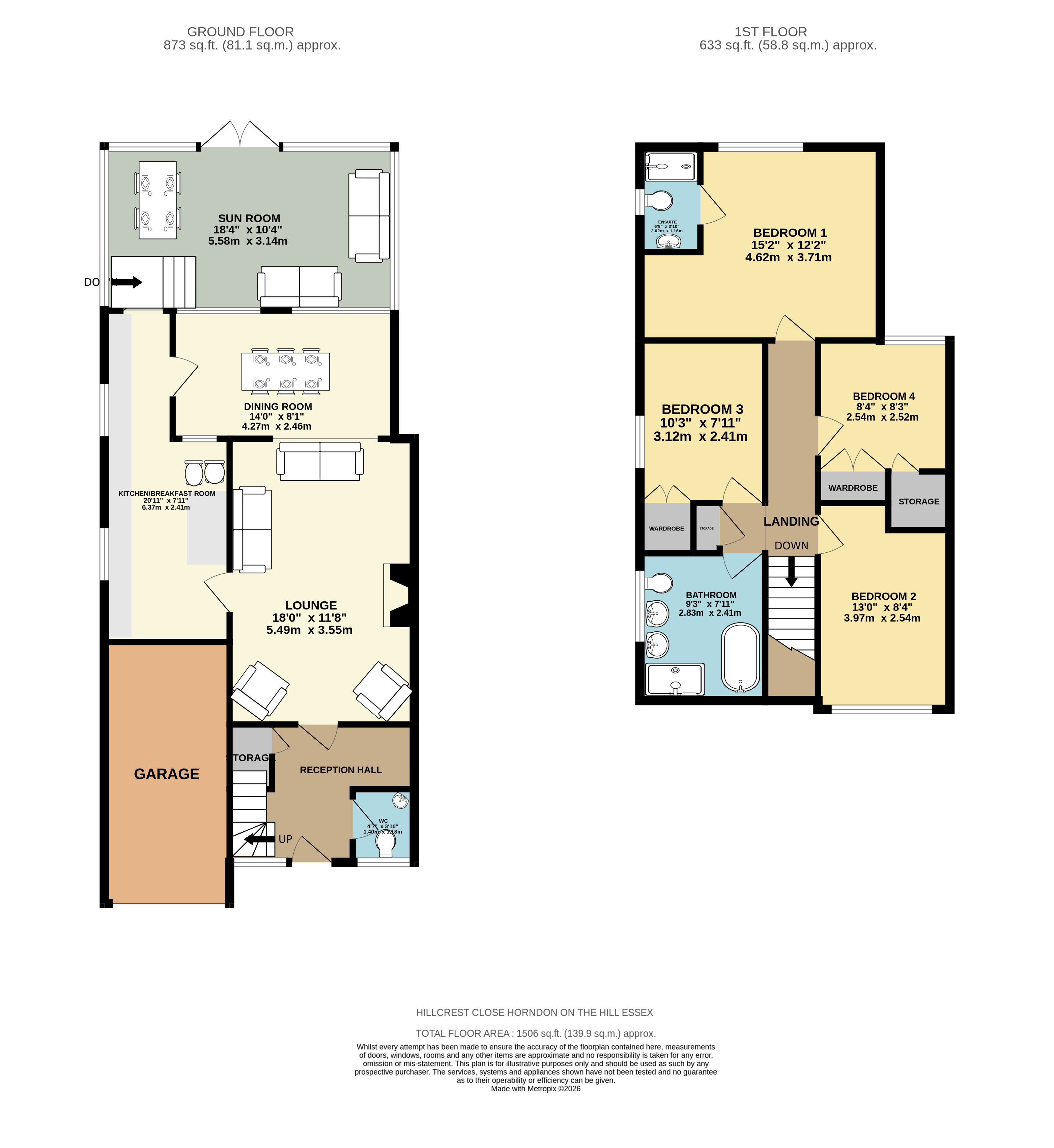 8, Hillcrest Close, Horndon-on-the-Hill floorplan