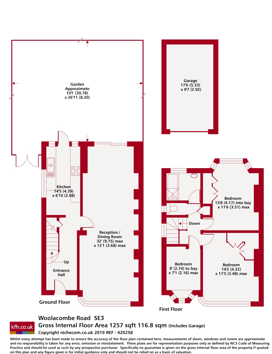 100, Woolacombe Road, London floorplan