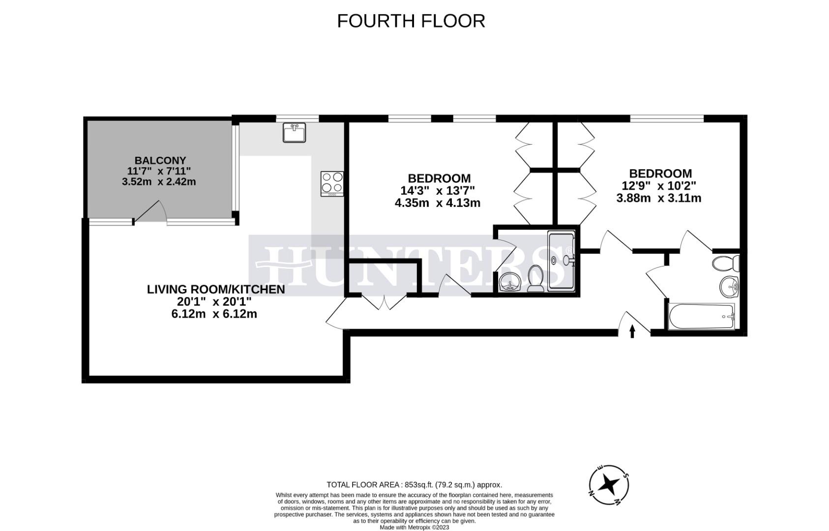 Flat 18, Barley Court, 3, Casbeard Street, London floorplan