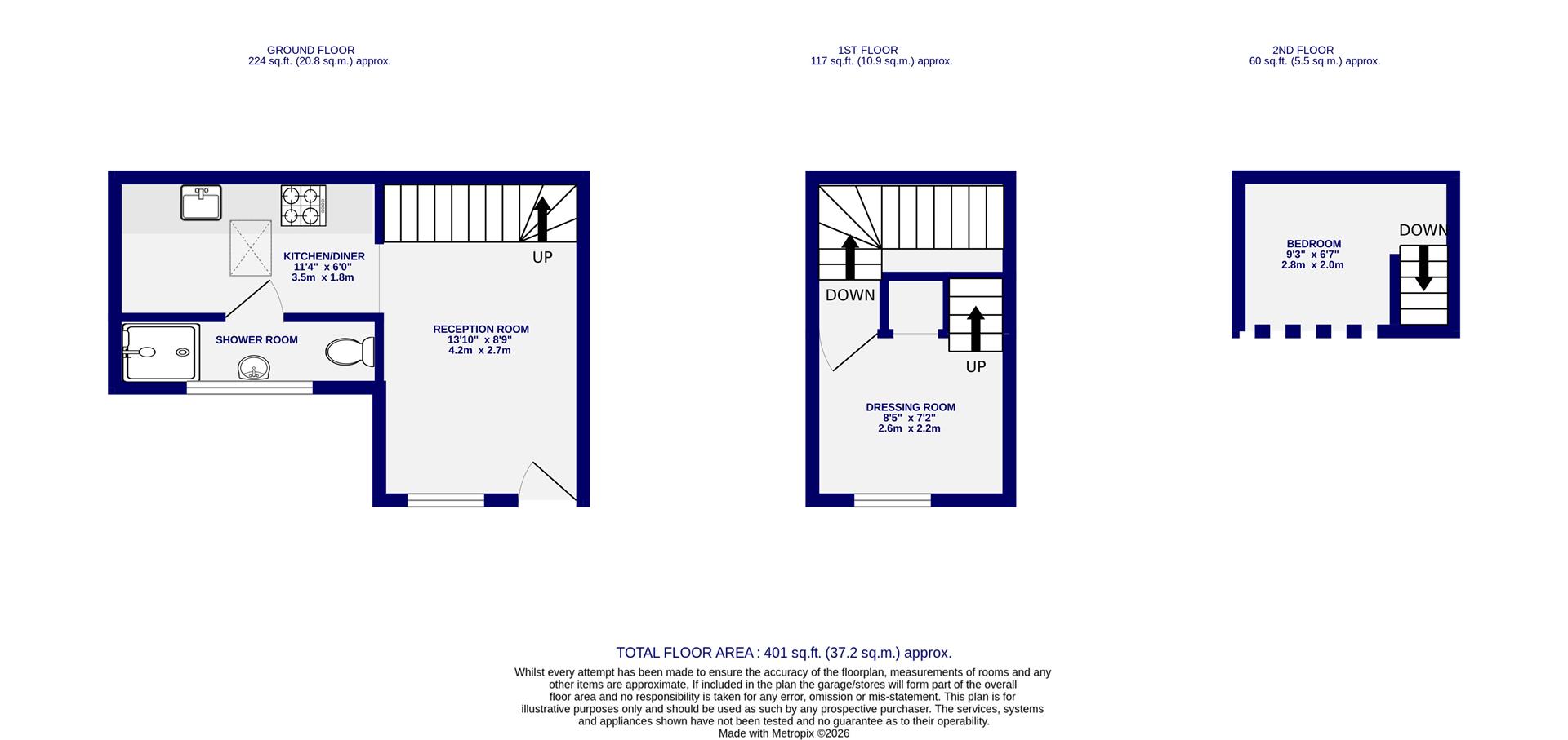 Flat C, 9, Upper Hanover Street, York floorplan
