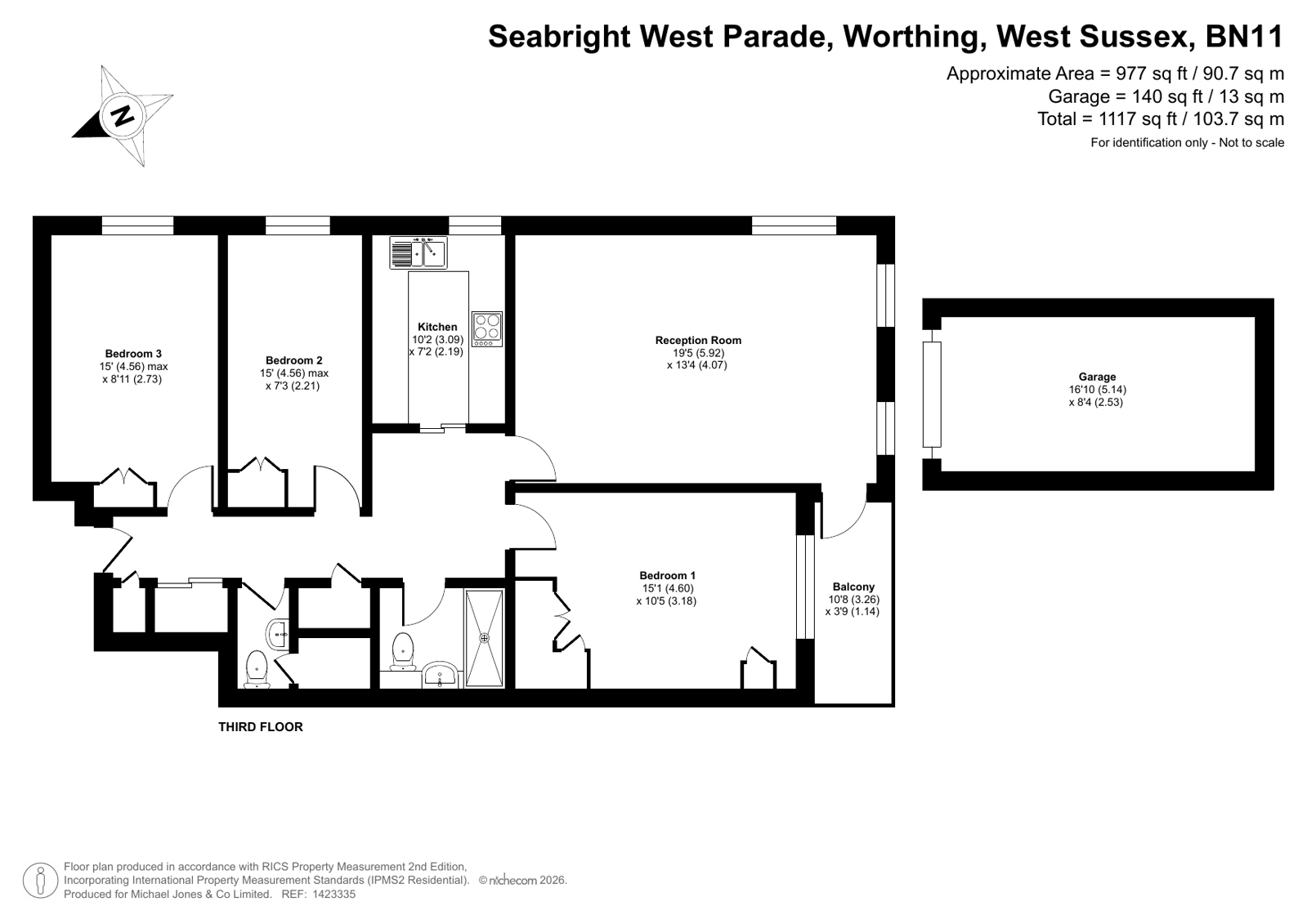 Flat 55, Seabright,,, West Parade, West Sussex floorplan
