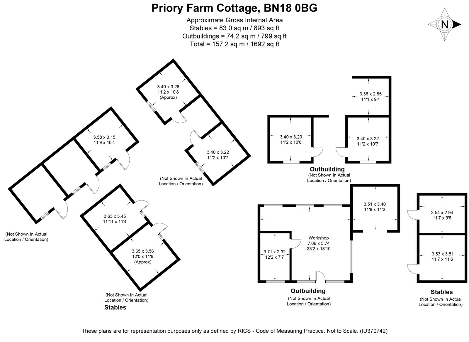 4 Bedrooms Semi-detached house for sale in Priory Farm Cottage, Priory Lane, Tortington, Arundel, West Sussex BN18