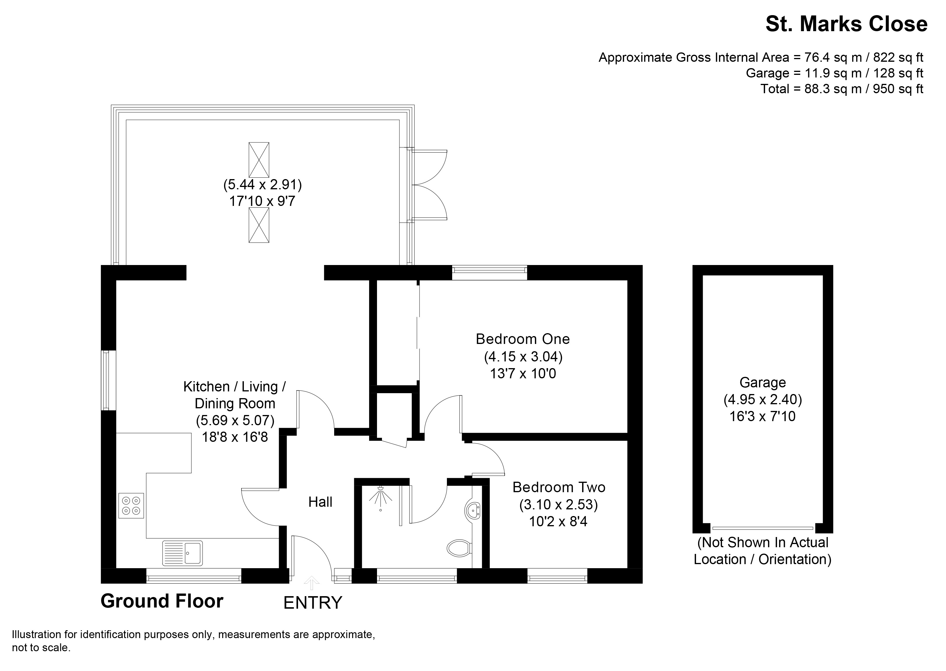 45, St. Marks Close, Worcester floorplan
