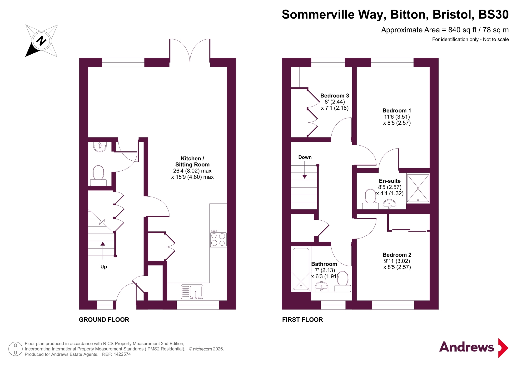 24, Sommerville Way, Bristol floorplan